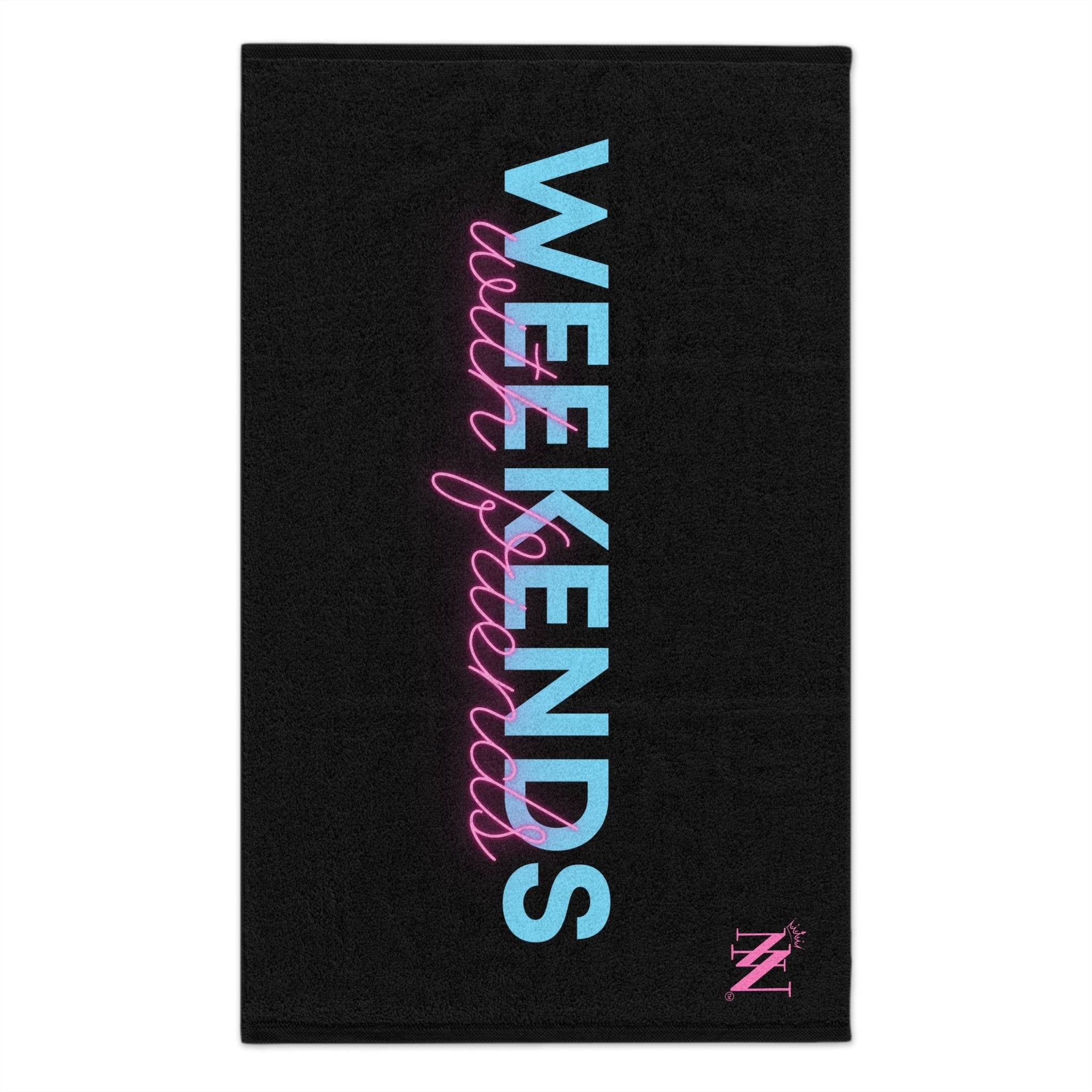 Weekends with Friends Black Mix & Match Soft Sex Towels | Flirty Lovers’ Gifts
