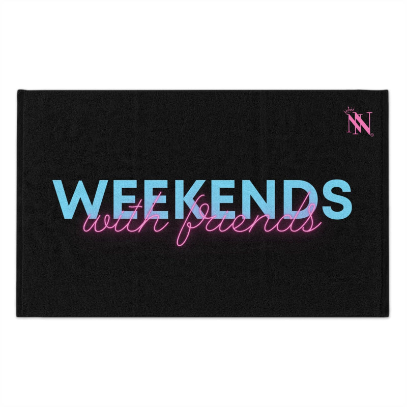 Weekends with Friends Black Mix & Match Soft Sex Towels | Flirty Lovers’ Gifts