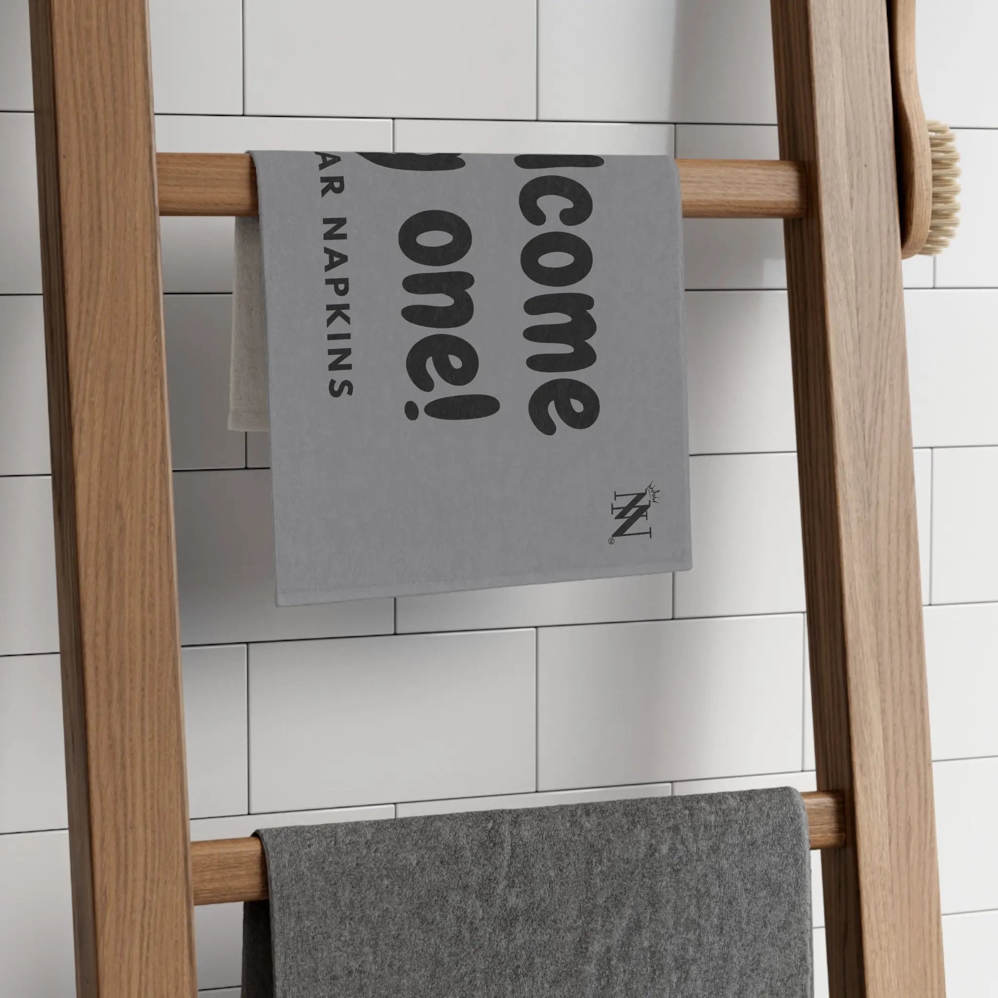 Welcome Big One! Grey | Mix & Match Soft Fun-Flirty Lovers’ Towels