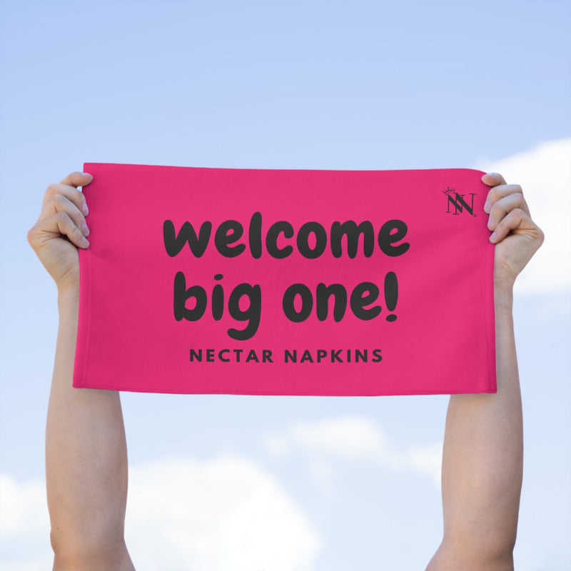Welcome Big One! Pink | Mix & Match Soft Fun-Flirty Lovers’ Towels