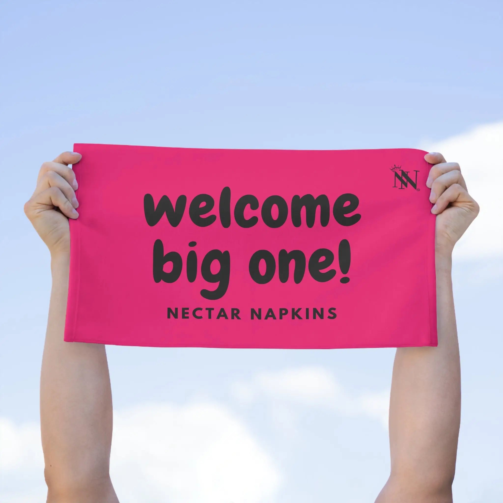 Welcome Big One! Pink | Mix & Match Soft Fun-Flirty Lovers’ Towels