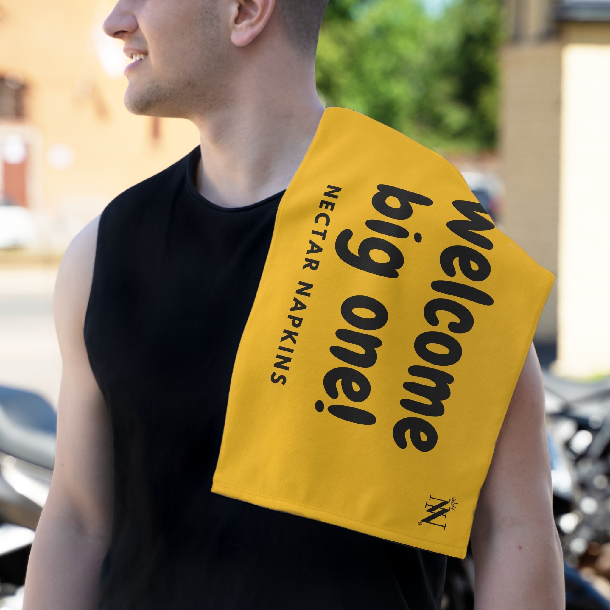 Welcome Big One! Yellow | Mix & Match Soft Fun-Flirty Lovers’ Towels