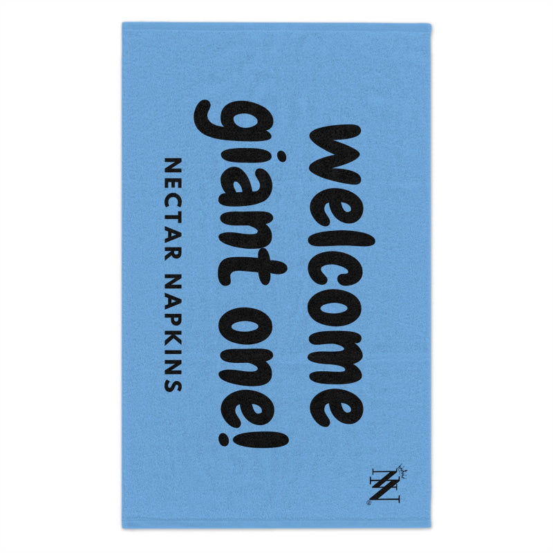 Welcome Giant One! Light Blue | Mix & Match Soft Fun-Flirty Lovers’ Towels