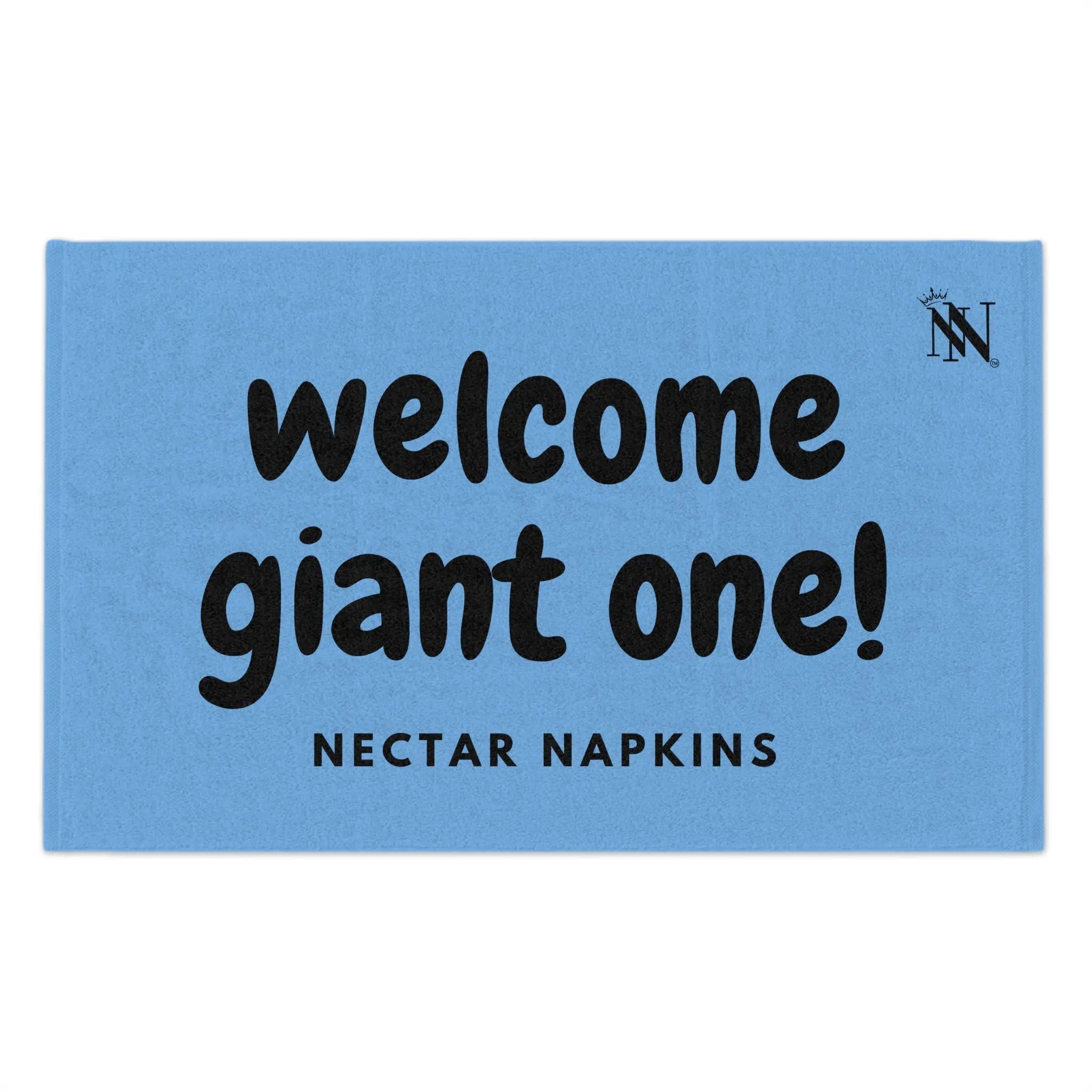 Welcome Giant One! Light Blue | Mix & Match Soft Fun-Flirty Lovers’ Towels
