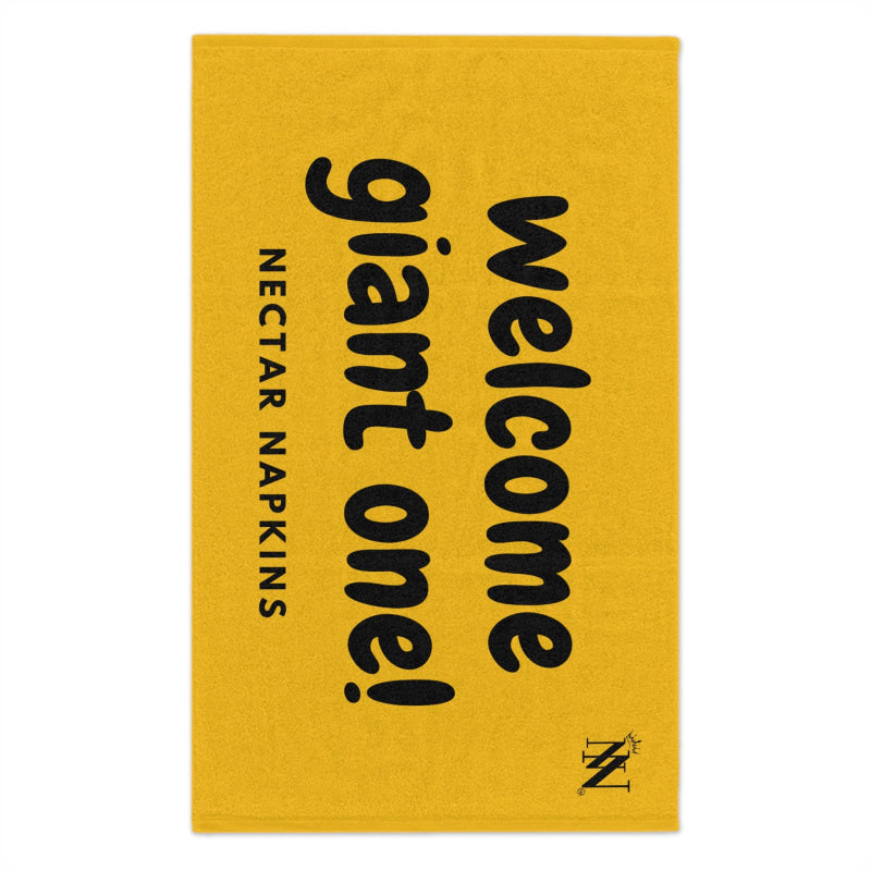 Welcome Giant One! Yellow | Mix & Match Soft Fun-Flirty Lovers’ Towels