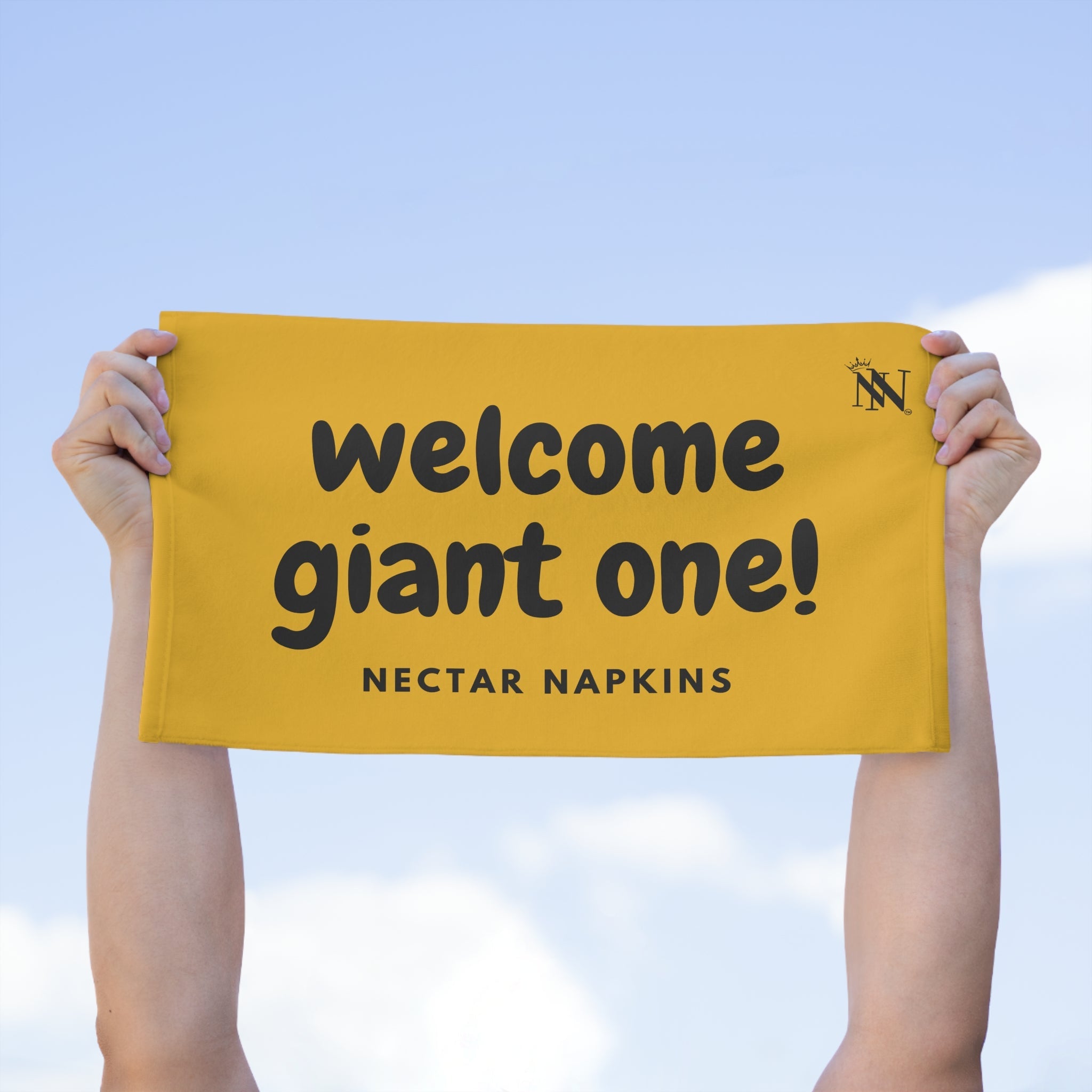 Welcome Giant One! Yellow | Mix & Match Soft Fun-Flirty Lovers’ Towels