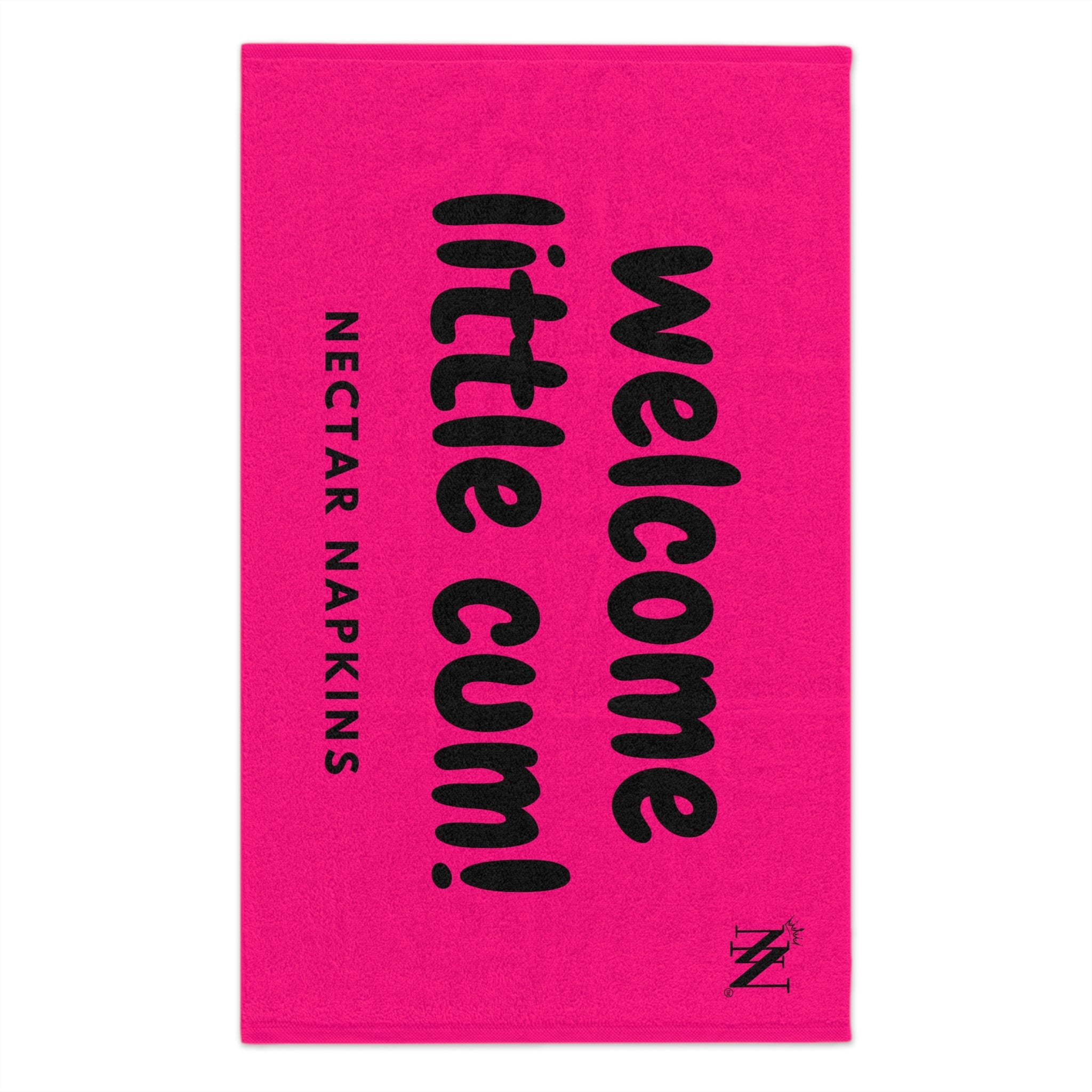 Welcome Little Cum! Pink | Mix & Match Soft Fun-Flirty Lovers’ Towels
