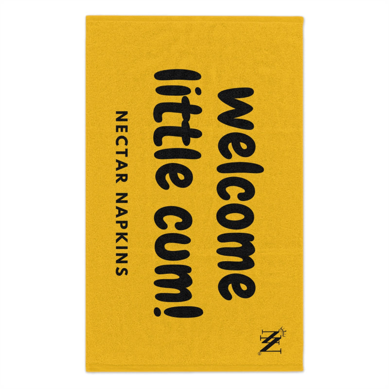 Welcome Little Cum! Yellow | Mix & Match Soft Fun-Flirty Lovers’ Towels