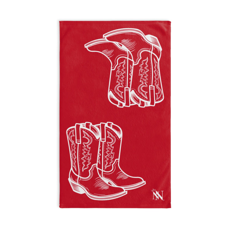 Western Boots Shareable Red | Mix & Match Original Fun-Flirty Lovers’ Towels