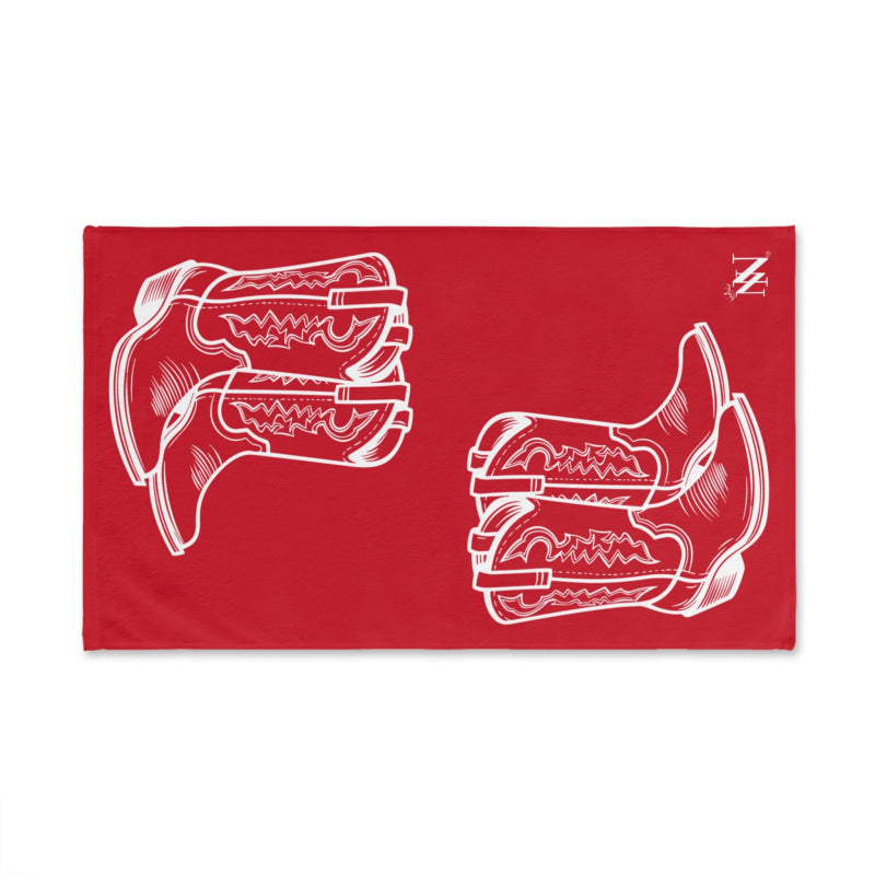 Western Boots Shareable Red | Mix & Match Original Fun-Flirty Lovers’ Towels