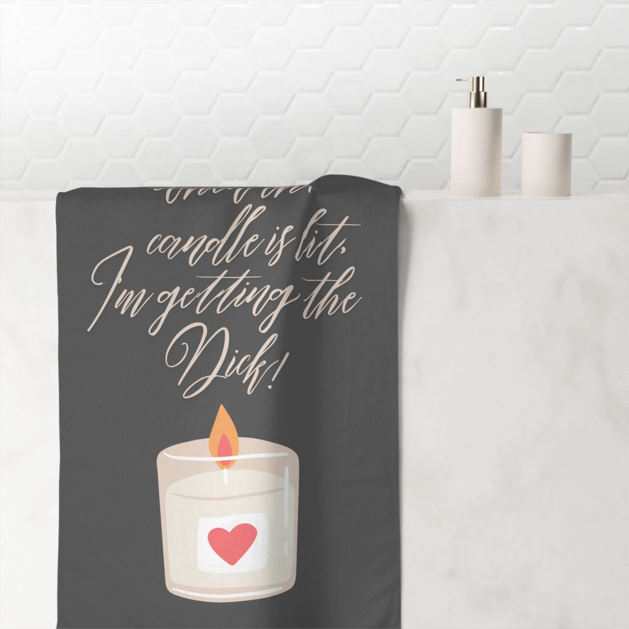 When the Candle is Lit | Mix & Match Naughty XL Fun-Flirty Lovers’ Towels