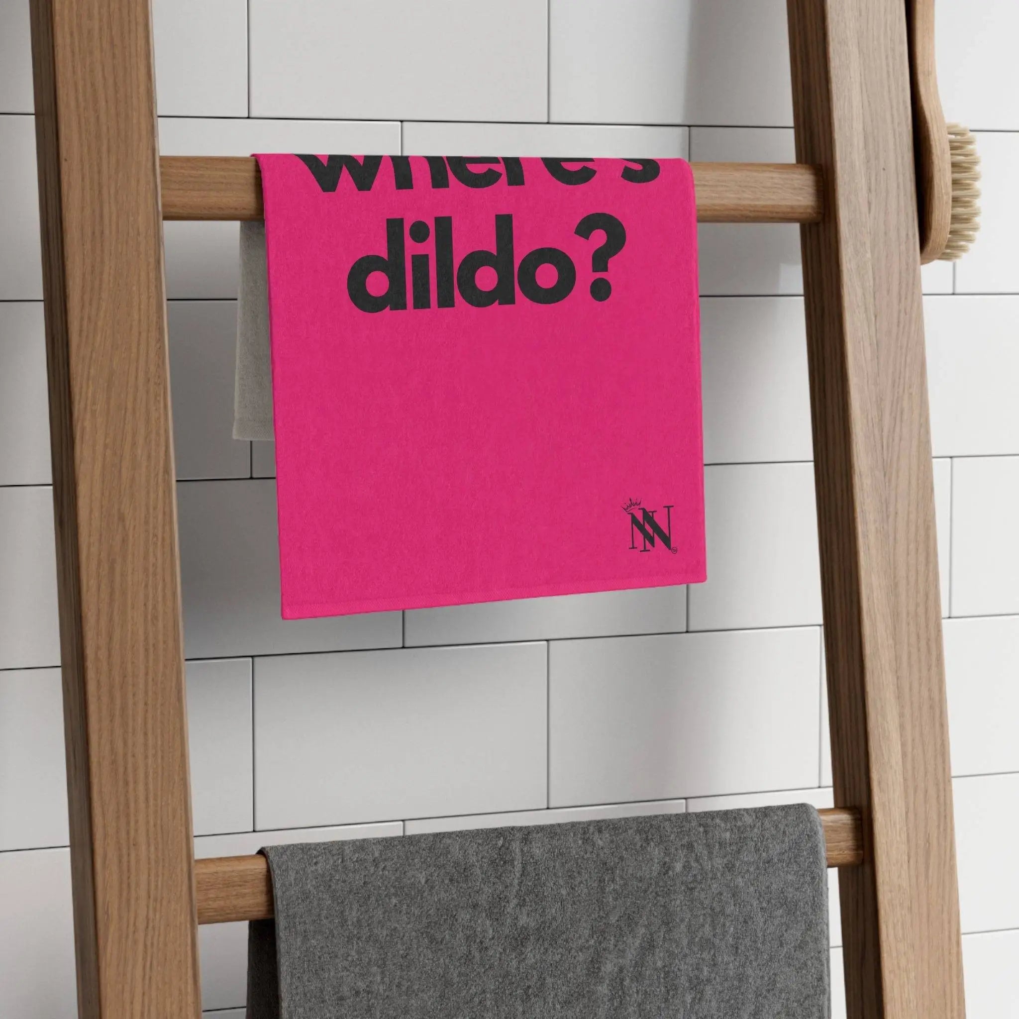 Where’s Dildo? Pink Mix & Match Soft Sex Towels | Flirty Lovers’ Gifts