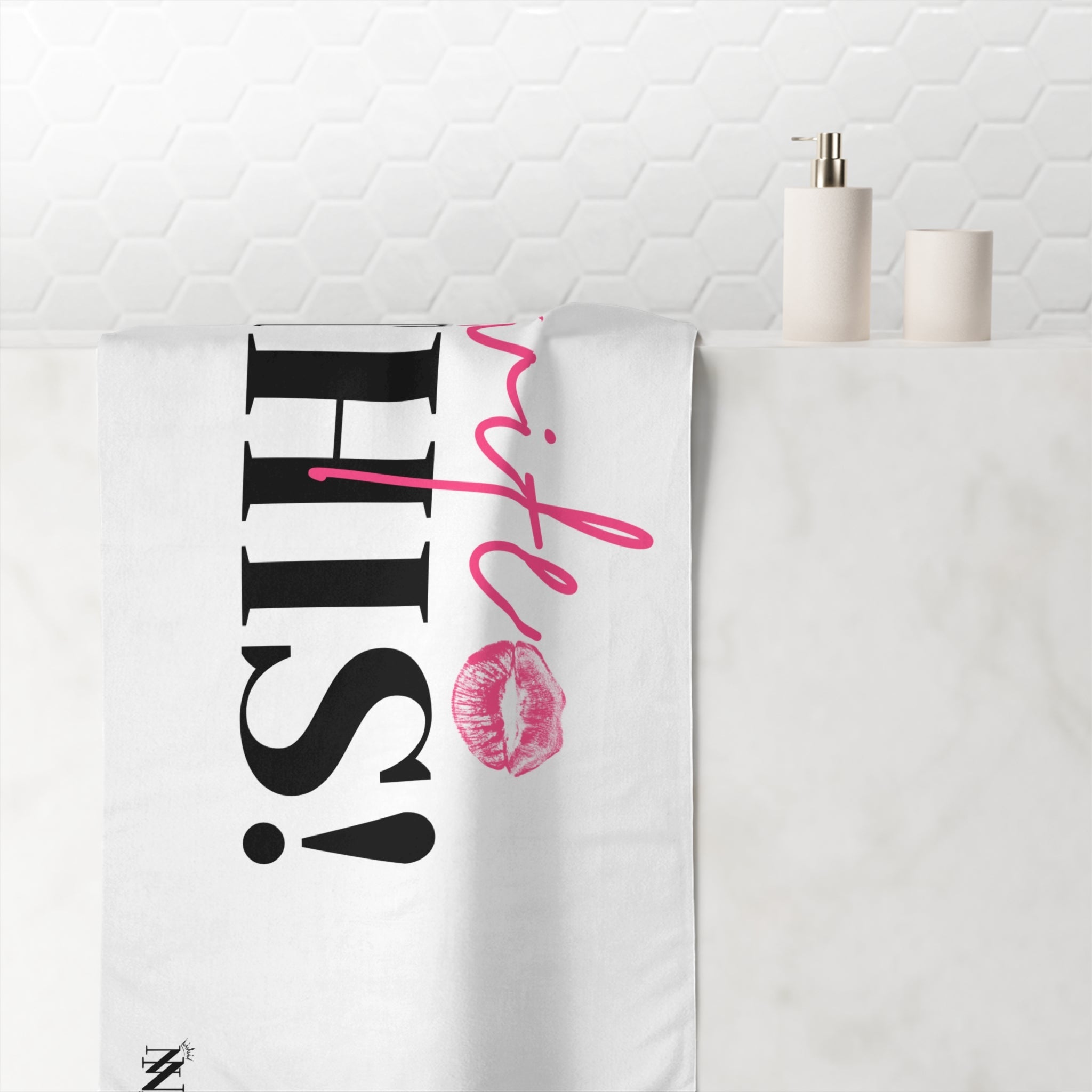 Wife This! With a Kiss | Mix & Match XL Fun-Flirty Lovers’ Towels