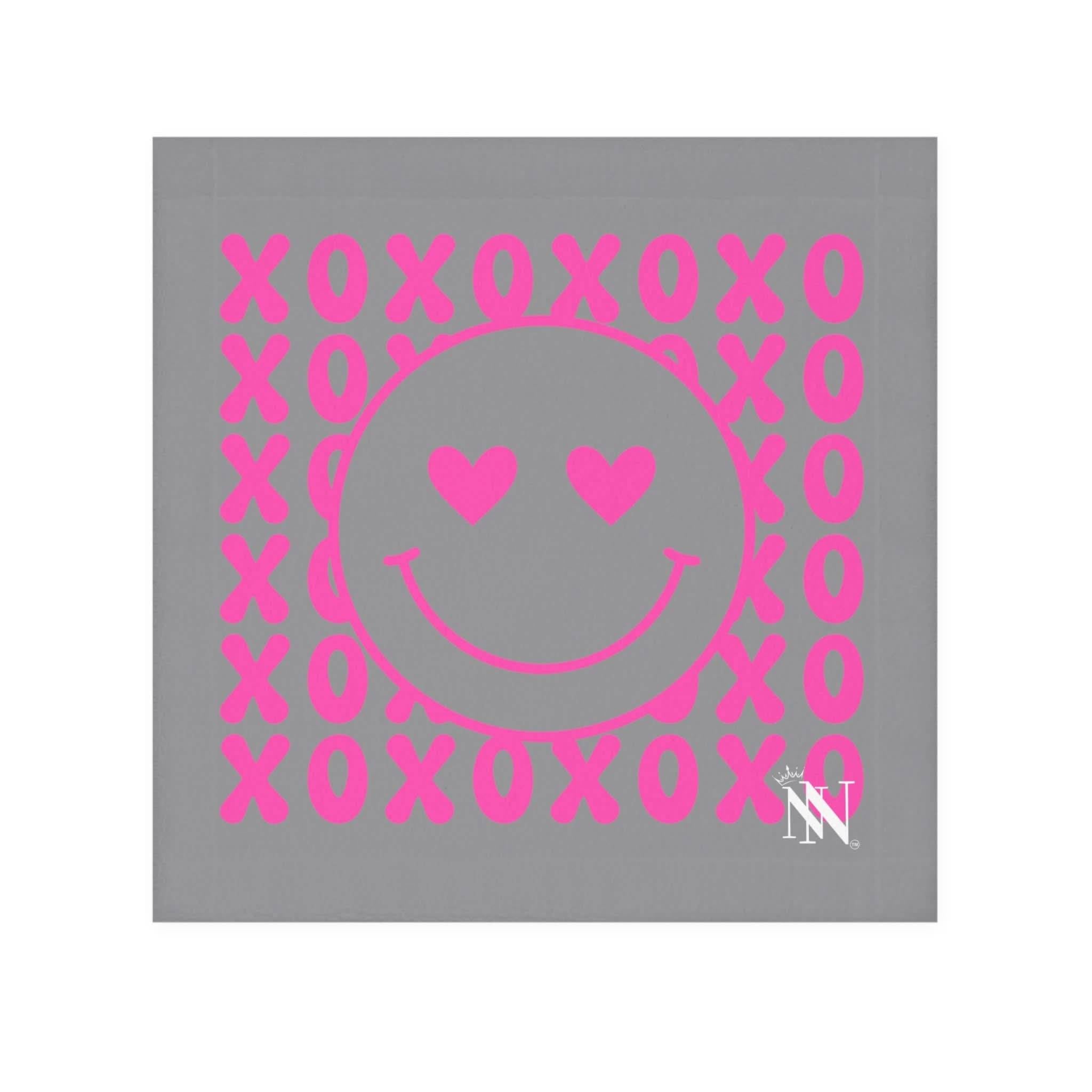 XOXO Emoji Hearts Grey | Mix & Match Lils’ Fun-Flirty Lovers’ Towels