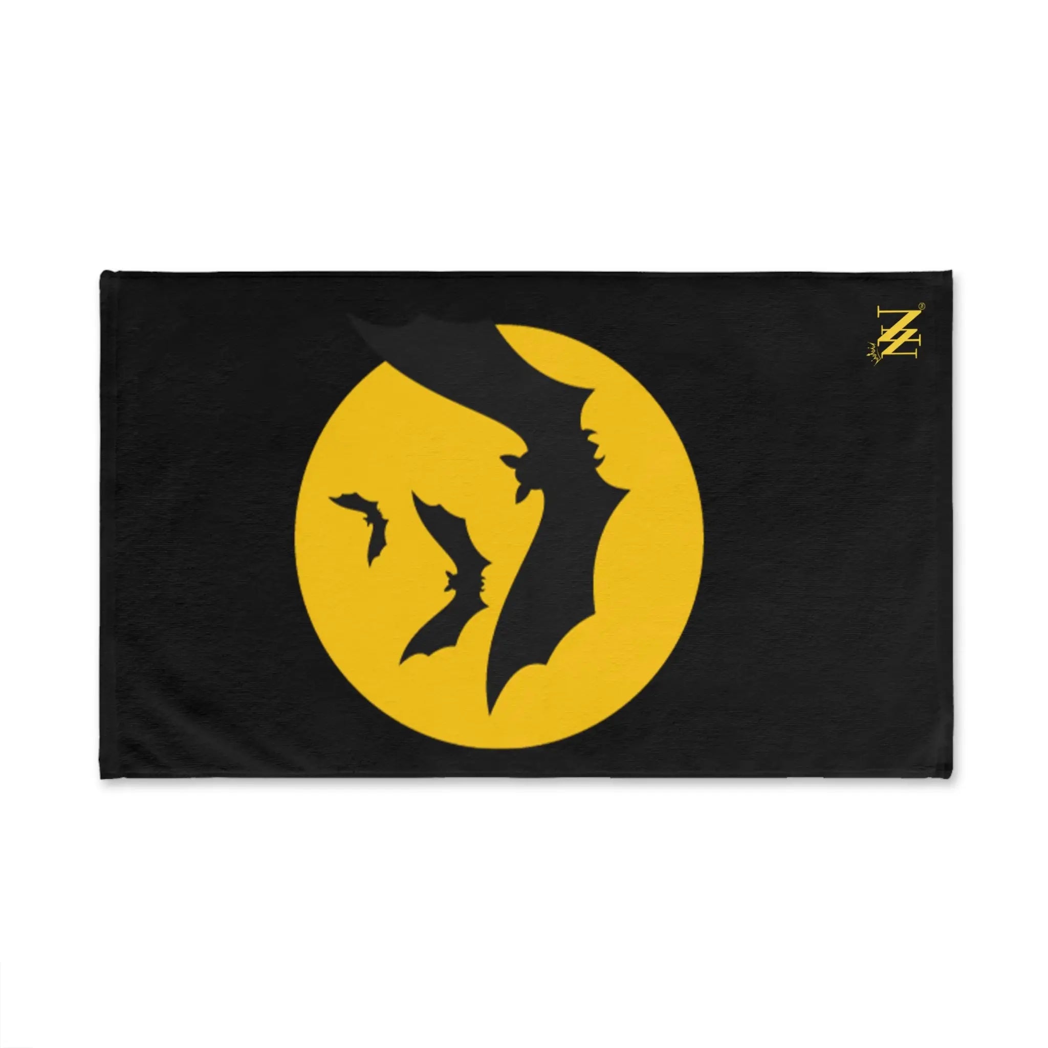 Yellow Moon Bats Black | Mix & Match Original Fun-Flirty Lovers’ Towels