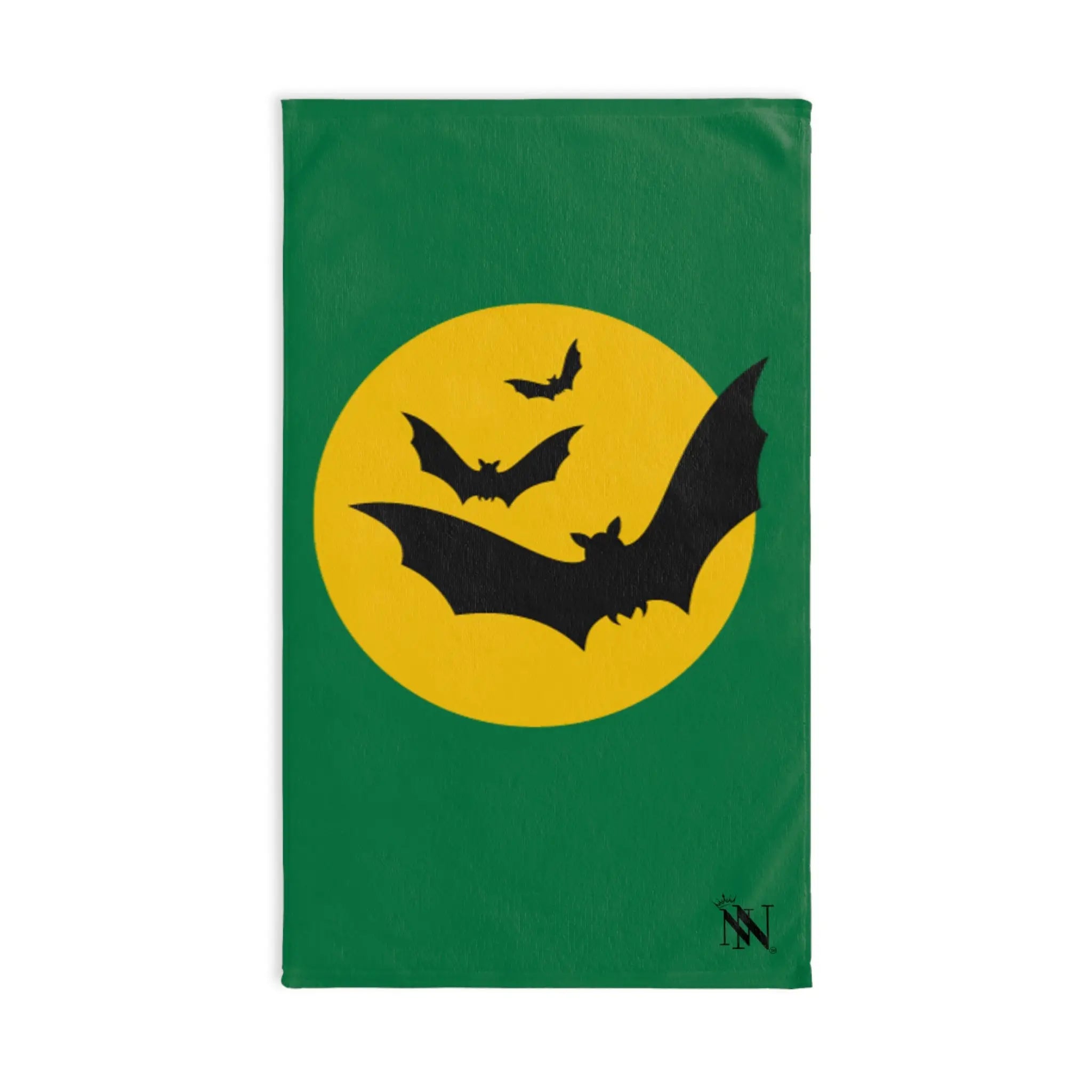 Yellow Moon Bats Green | Mix & Match Original Fun-Flirty Lovers’ Towels