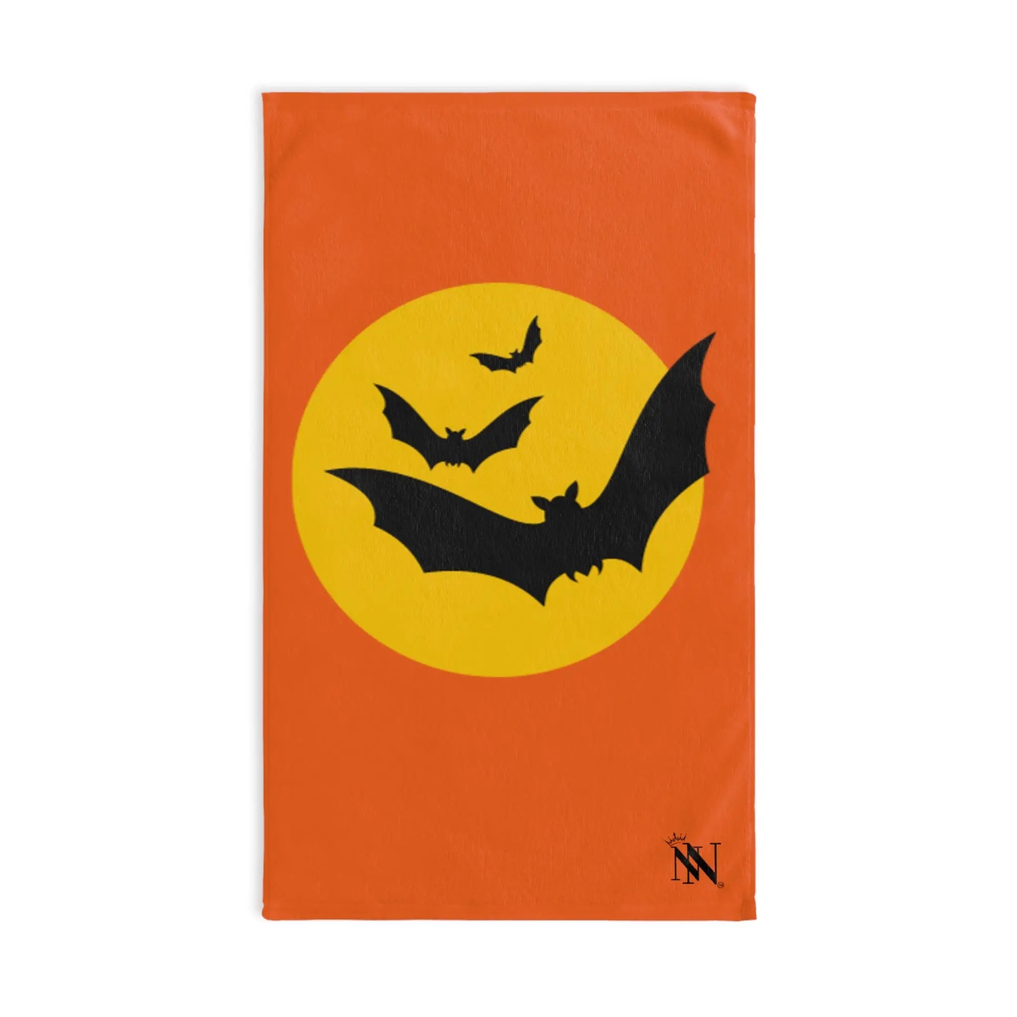 Yellow Moon Bats Orange | Mix & Match Original Fun-Flirty Lovers’ Towels