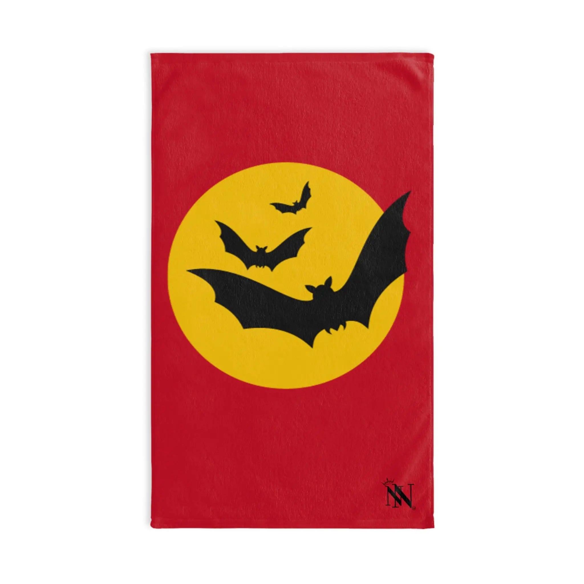 Yellow Moon Bats Red | Mix & Match Original Fun-Flirty Lovers’ Towels