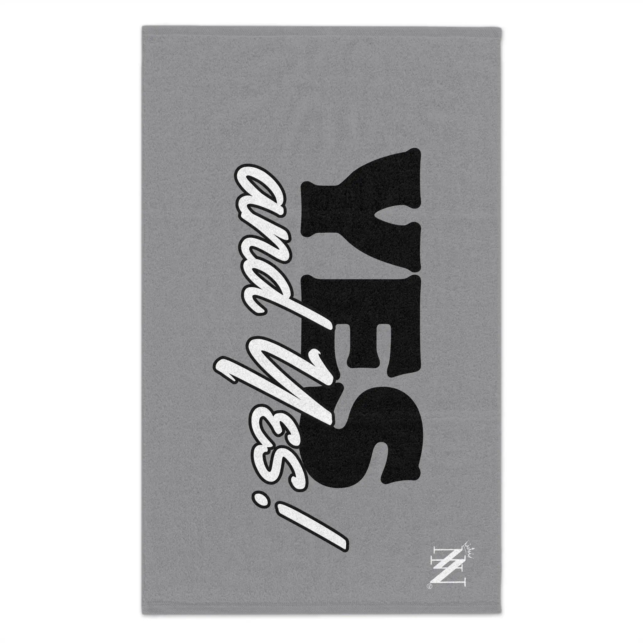 Yes and Yes! Grey Mix & Match Soft Sex Towels | Naughty Lovers’ Gifts