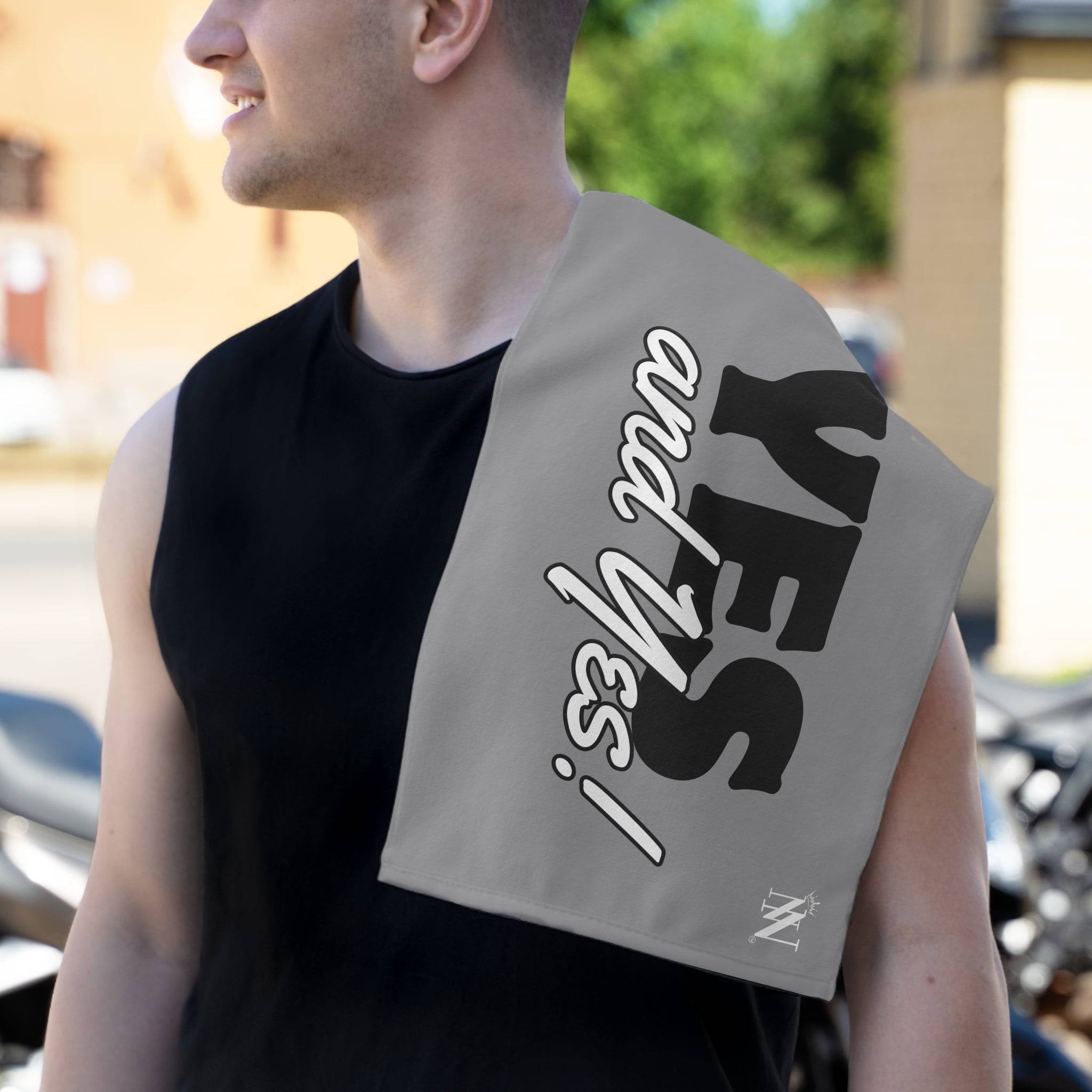 Yes and Yes! Grey Mix & Match Soft Sex Towels | Naughty Lovers’ Gifts