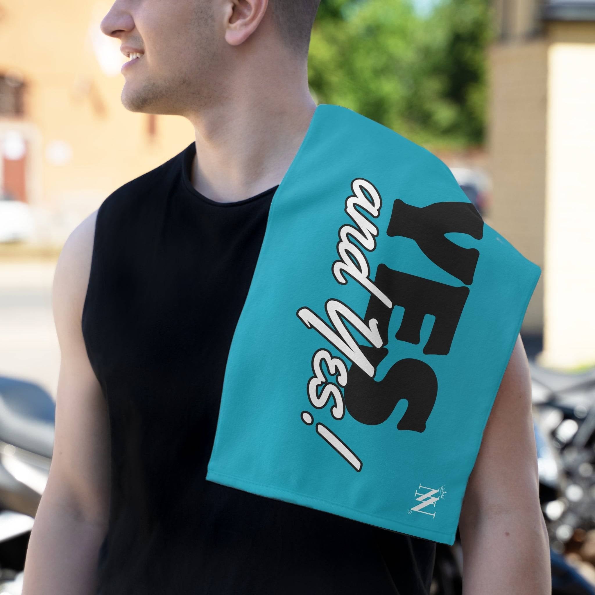 Yes and Yes! Teal Mix & Match Soft Sex Towels | Naughty Lovers’ Gifts