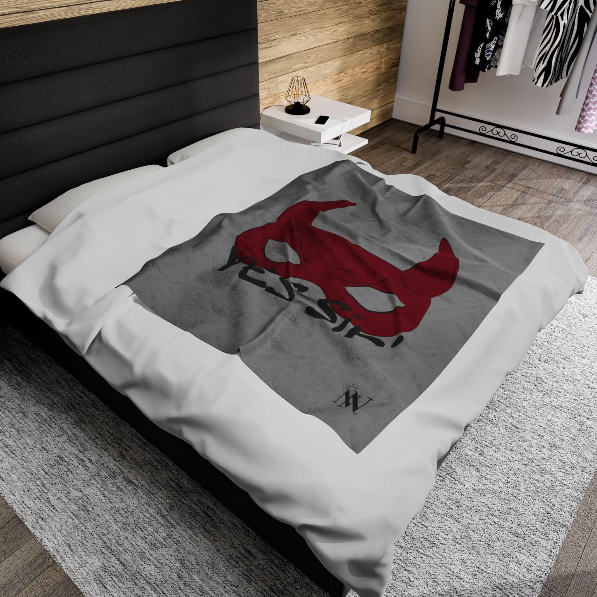 Yes Sir’ Grey | Mix & Match Soft Fun-Flirty Lovers’ Blankets