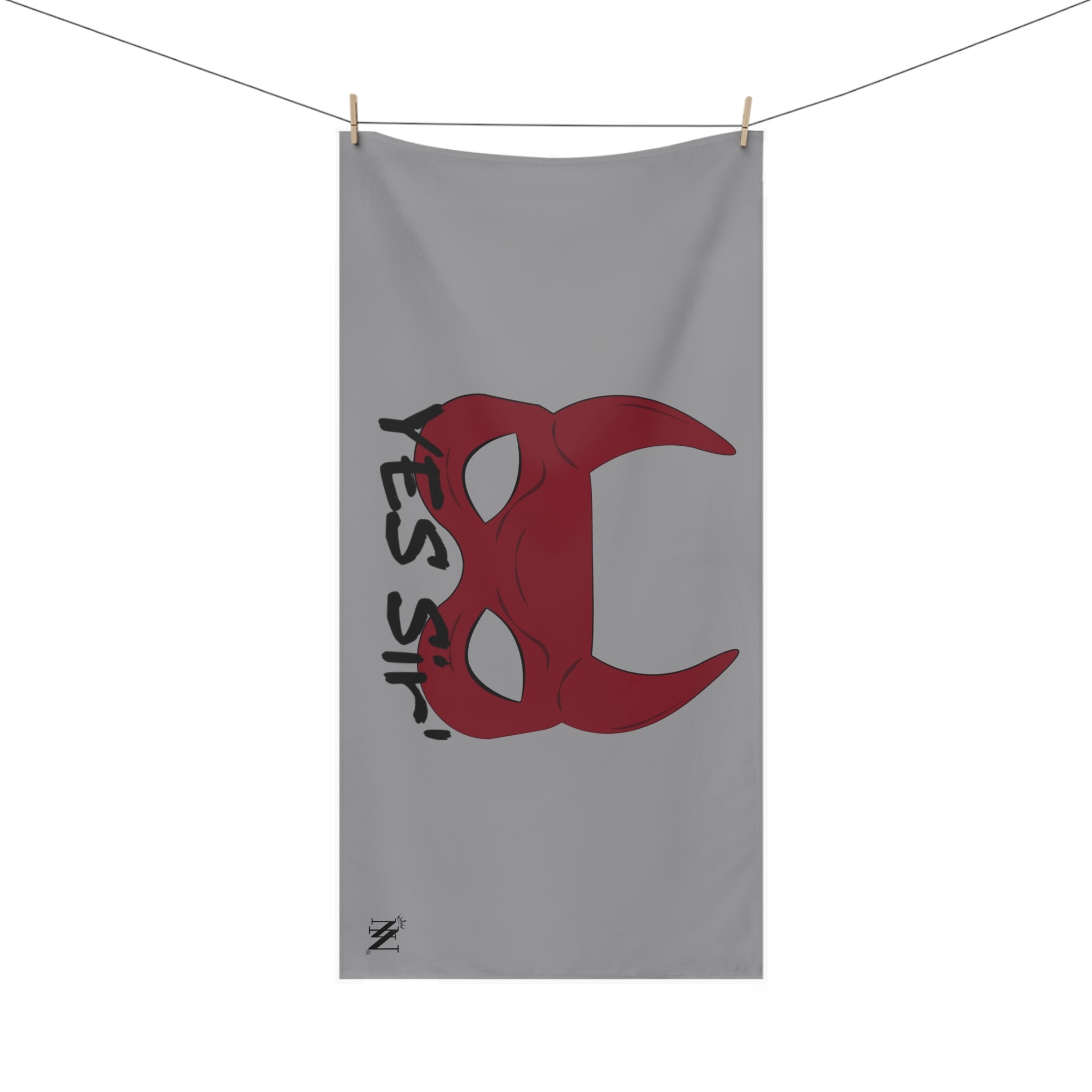 Yes Sir’ Grey | Mix & Match XL Fun-Flirty Lovers’ Towels
