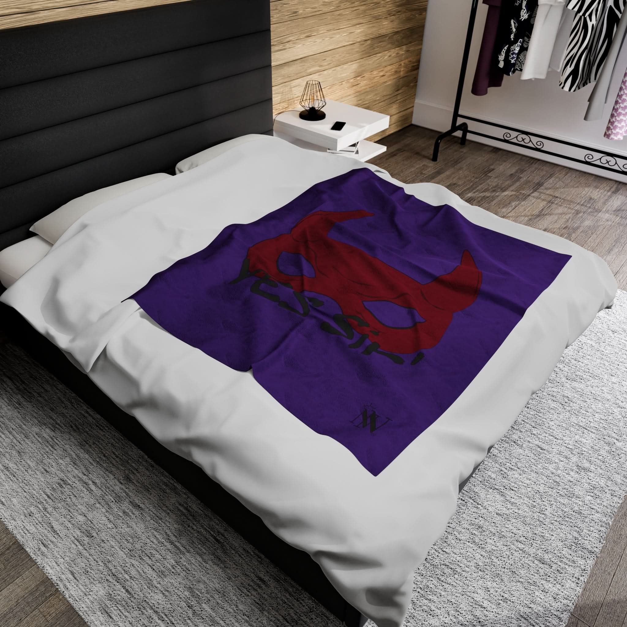 Yes Sir’ Purple | Mix & Match Soft Fun-Flirty Lovers’ Blankets
