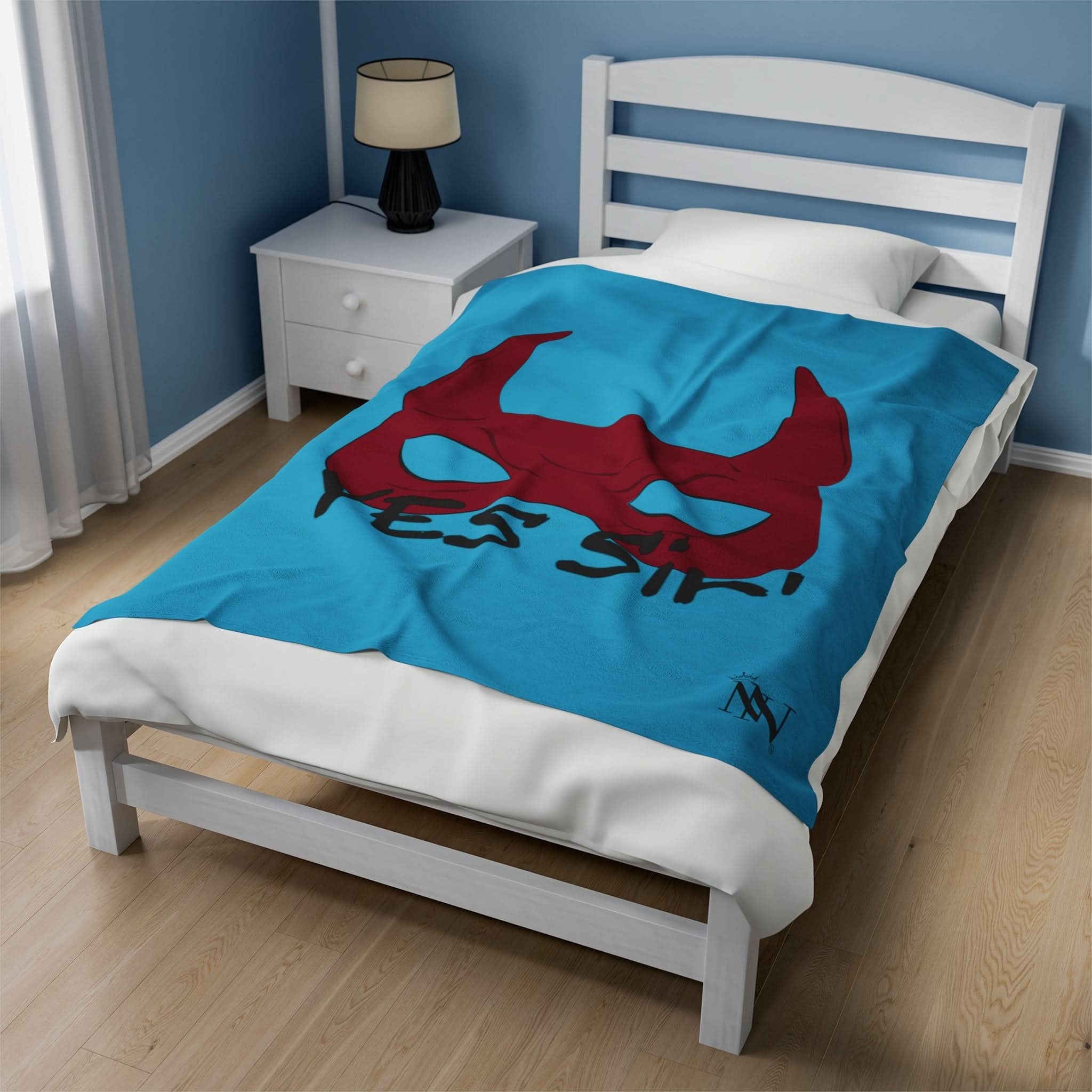 Yes Sirā Teal | Mix & Match Soft Fun-Flirty Loversā Blankets