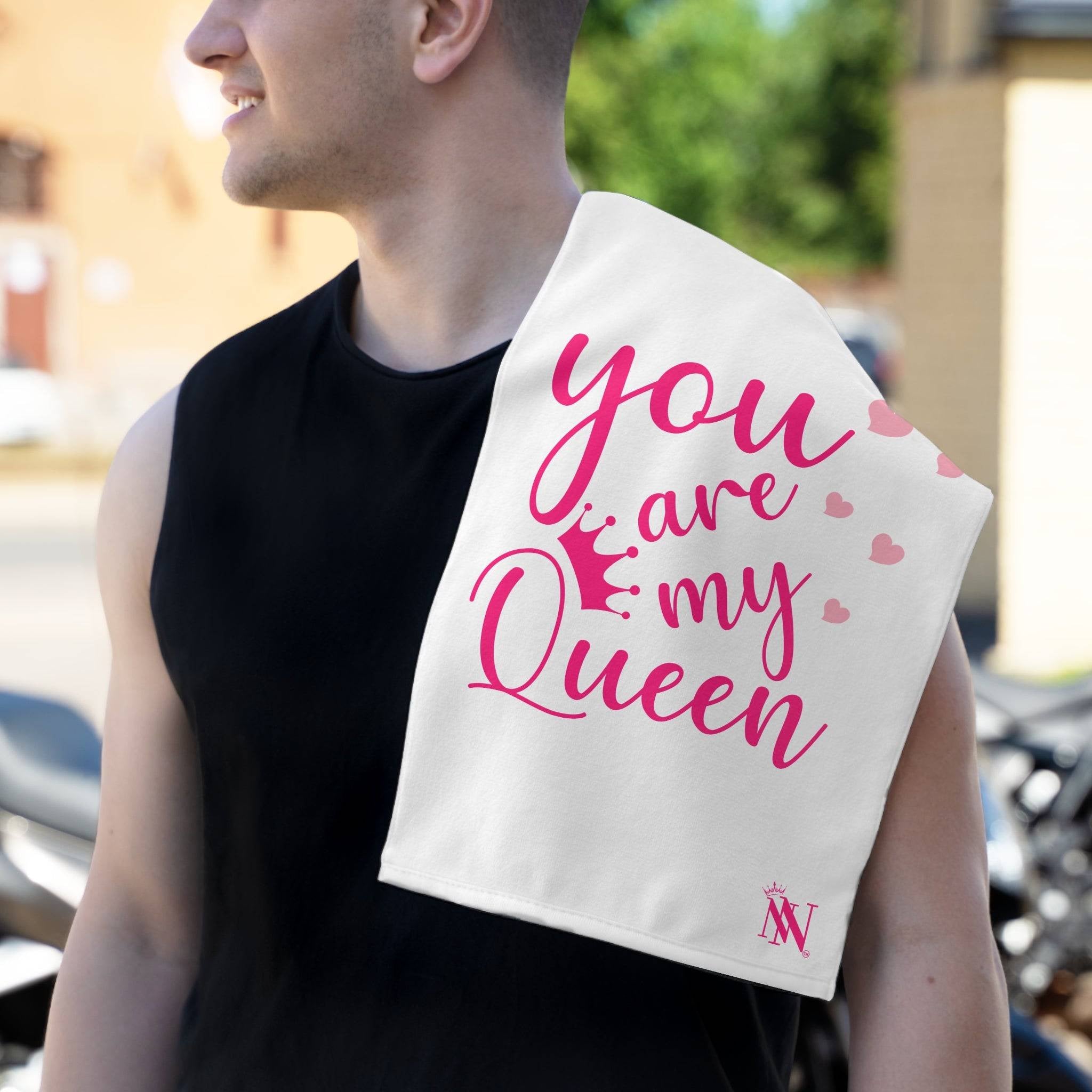 You Are My Queen White | Mix & Match Soft Fun-Flirty Lovers’ Towels
