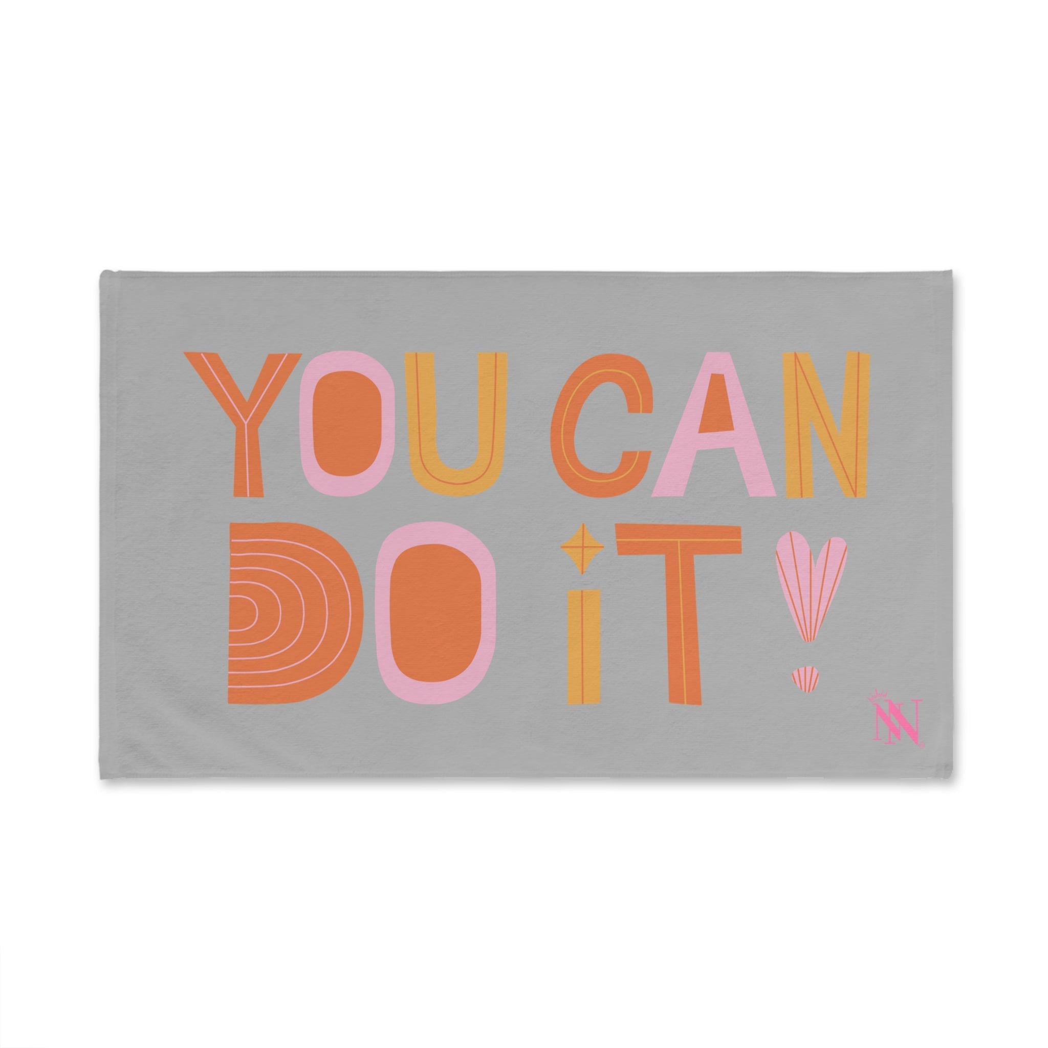 You Can Do It Boho Light Grey | Mix & Match Original Fun-Flirty Lovers’ Towels