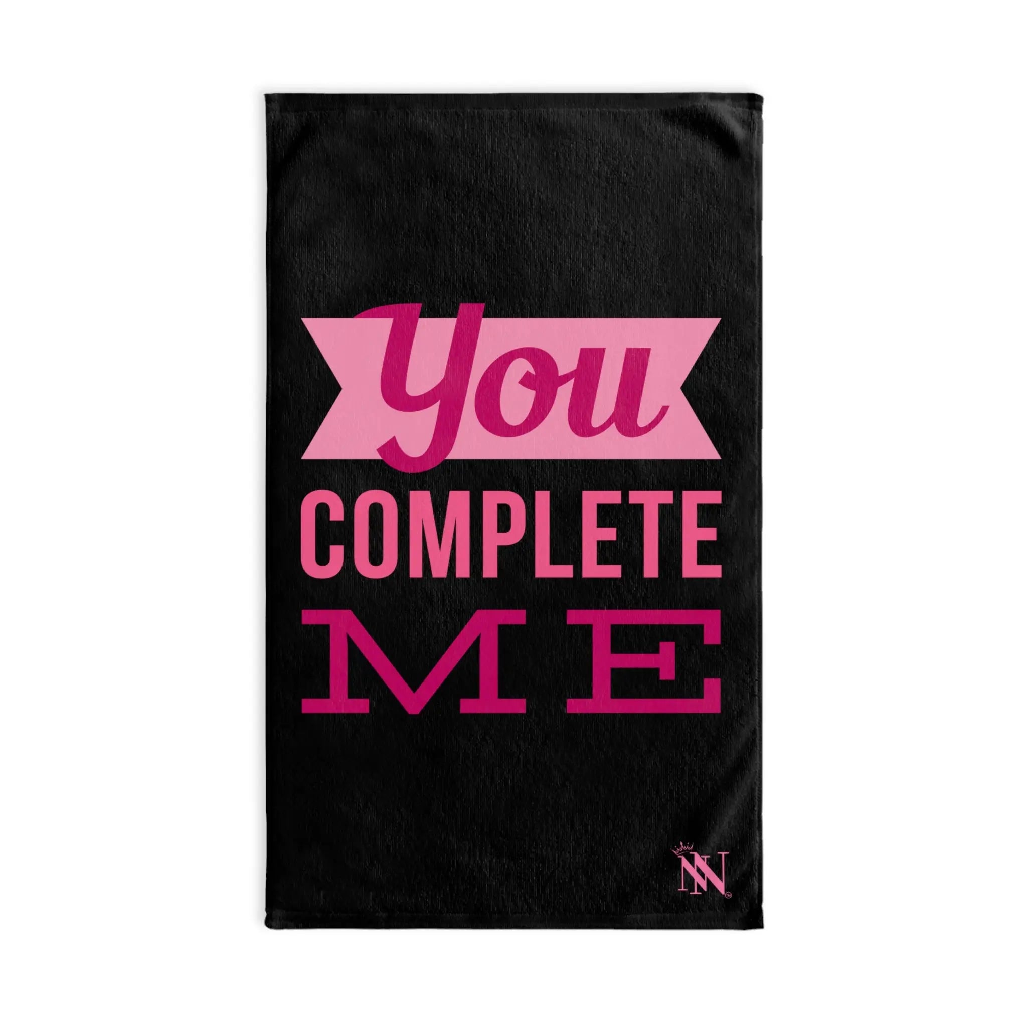 You Complete Me Black | Mix & Match Original Fun-Flirty Lovers’ Towels