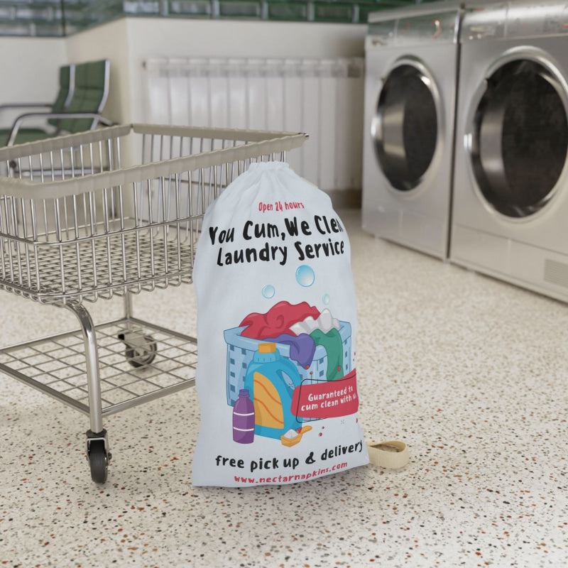 You Cum We Clean | Nectar Napkins Fun-Flirty Lovers’ Laundry Bag