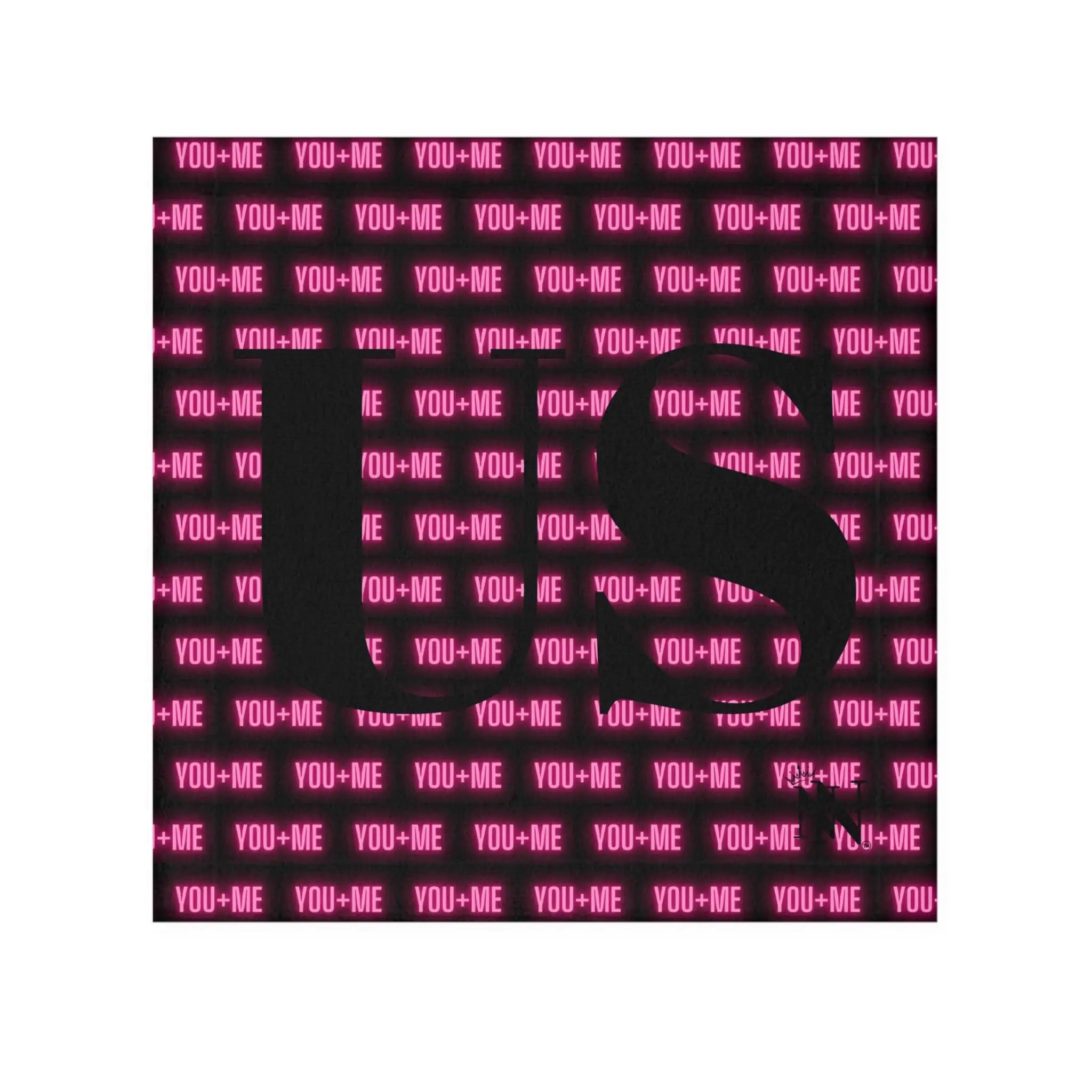 You + Me=US Black | Mix & Match Lils’ Fun-Flirty Lovers’ Towels