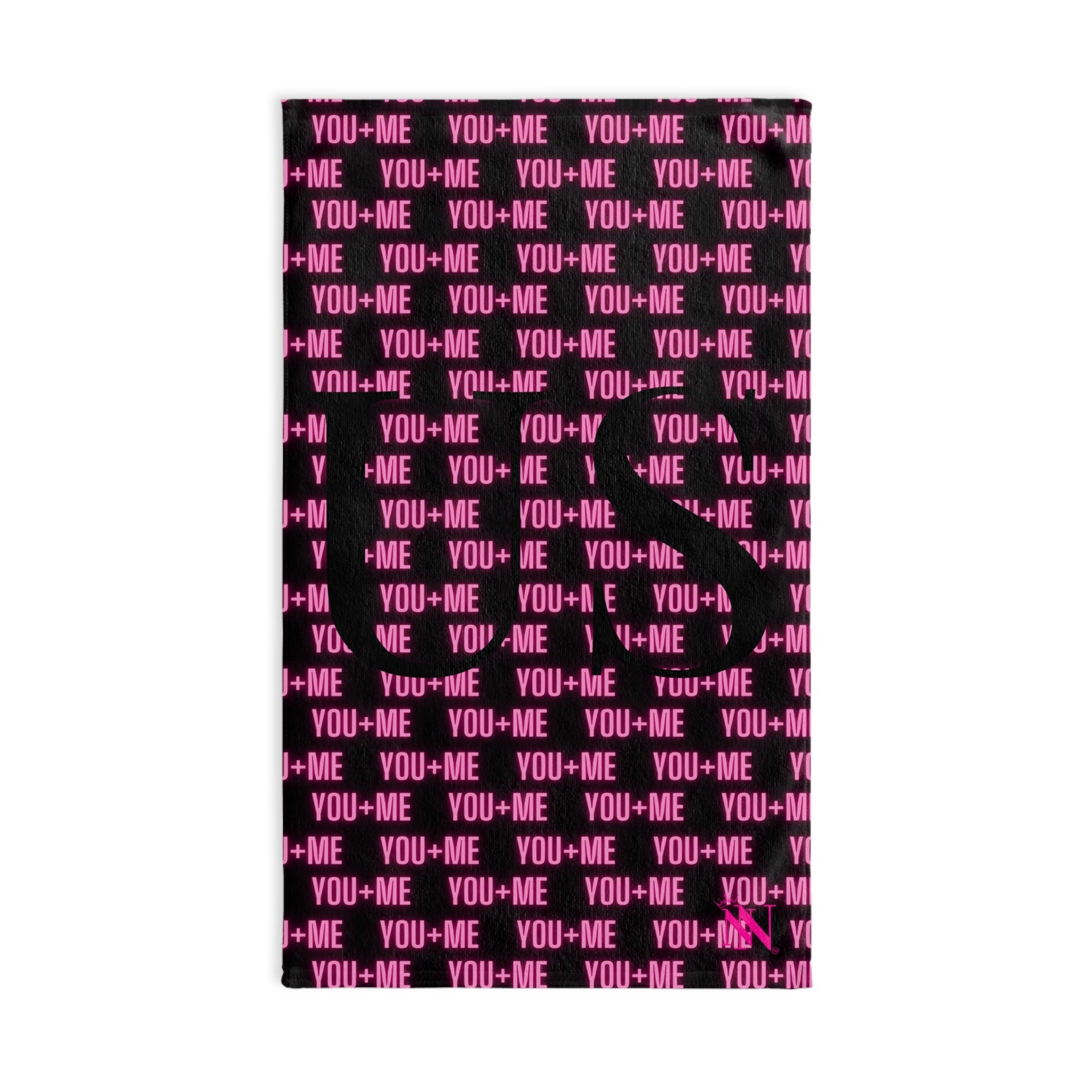 You + Me=US Black | Mix & Match Soft Fun-Flirty Lovers’ Towels