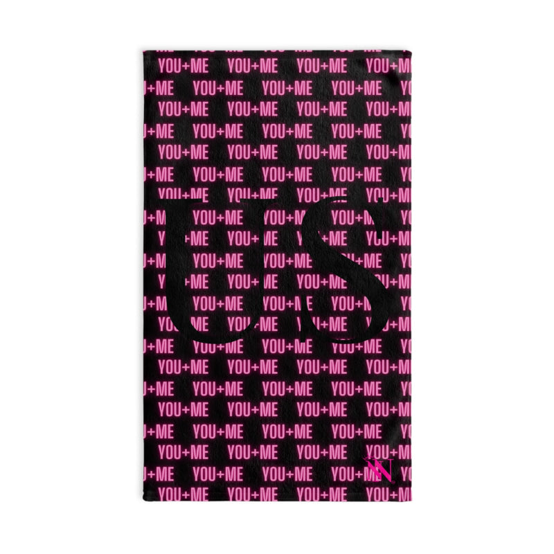 You + Me=US Black | Mix & Match Soft Fun-Flirty Lovers’ Towels