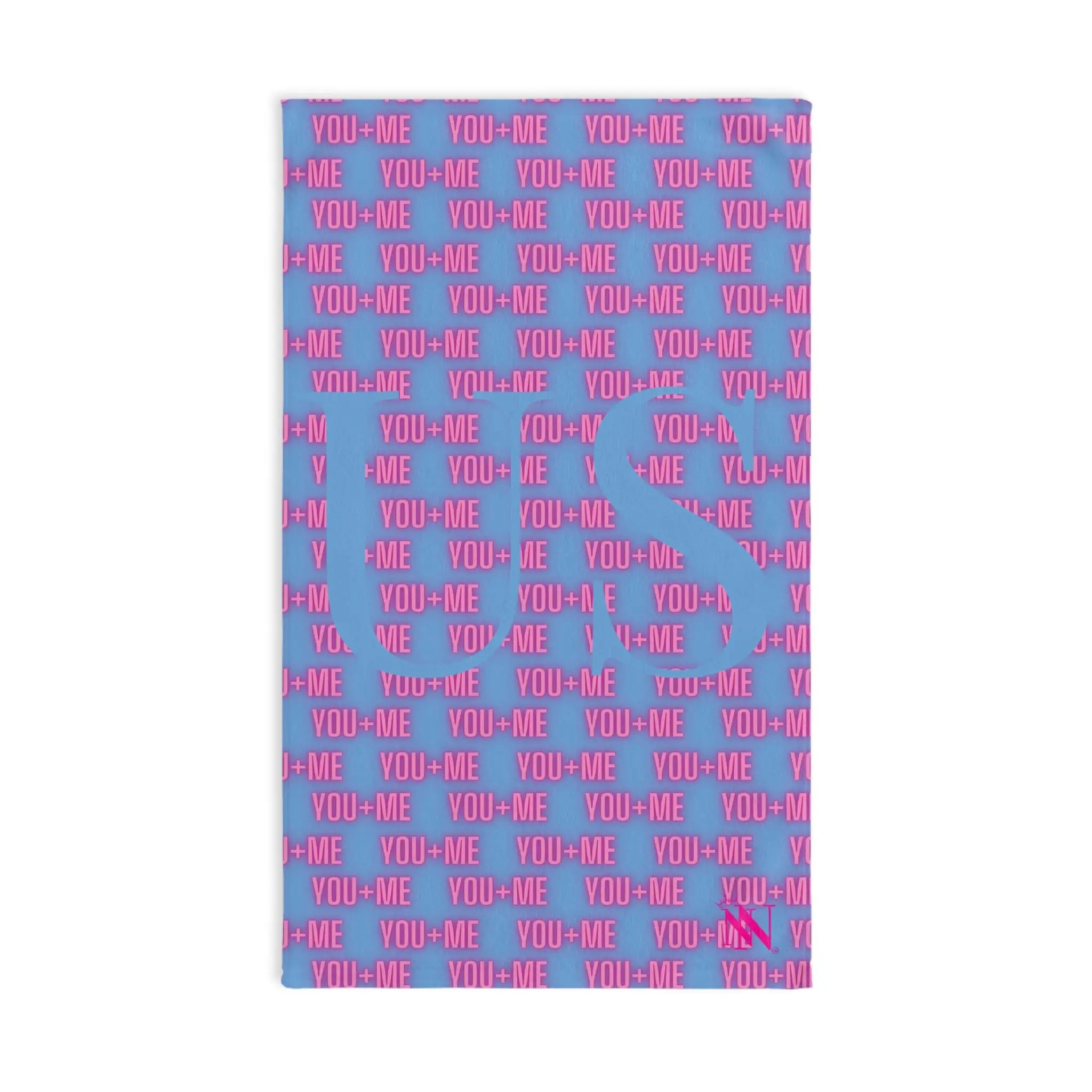 You + Me=US Light Blue | Mix & Match Soft Fun-Flirty Lovers’ Towels