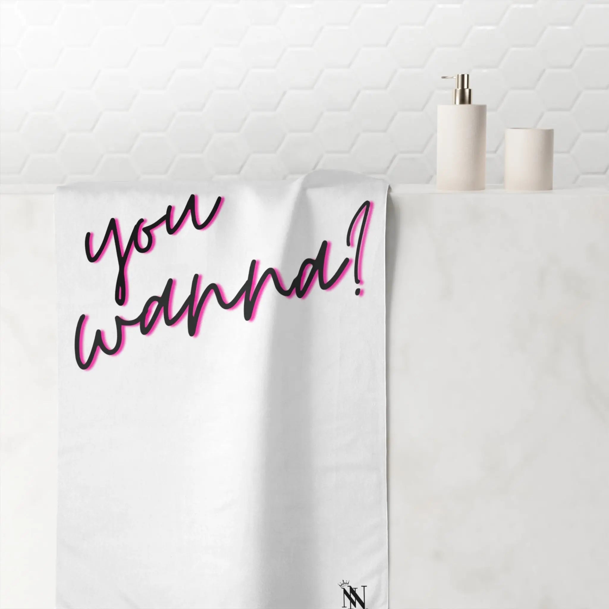 You Wanna? | Mix & Match Naughty XL Fun-Flirty Lovers’ Towels