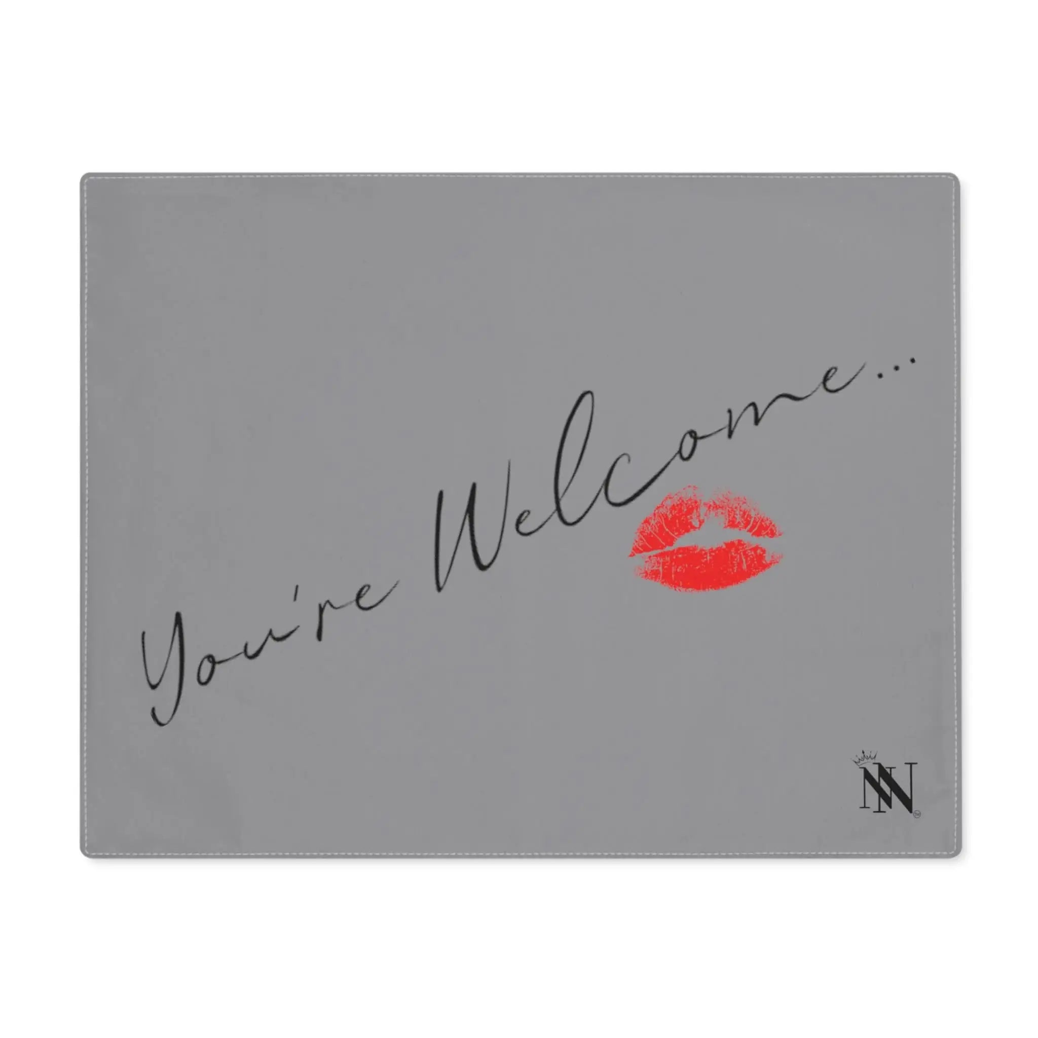 You’re Welcome Kiss Grey | Mix & Match Playful Fun-Flirty Lovers’ Toy Mats