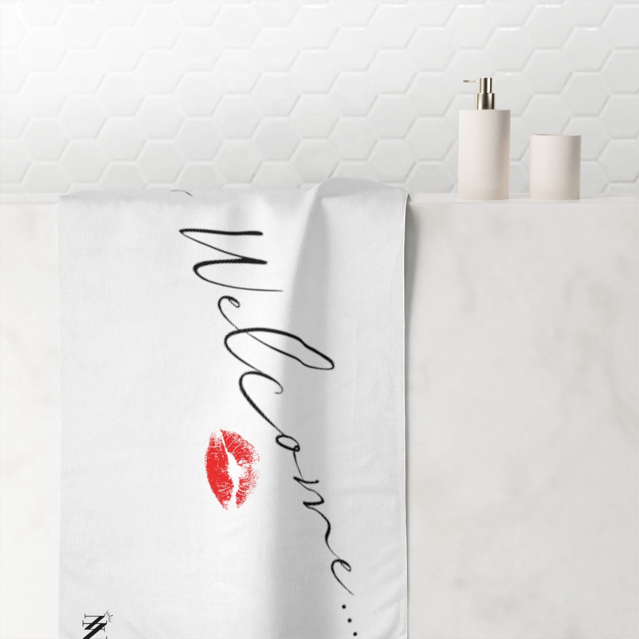 You’re Welcome Kiss | Mix & Match Naughty XL Fun-Flirty Lovers’ Towels