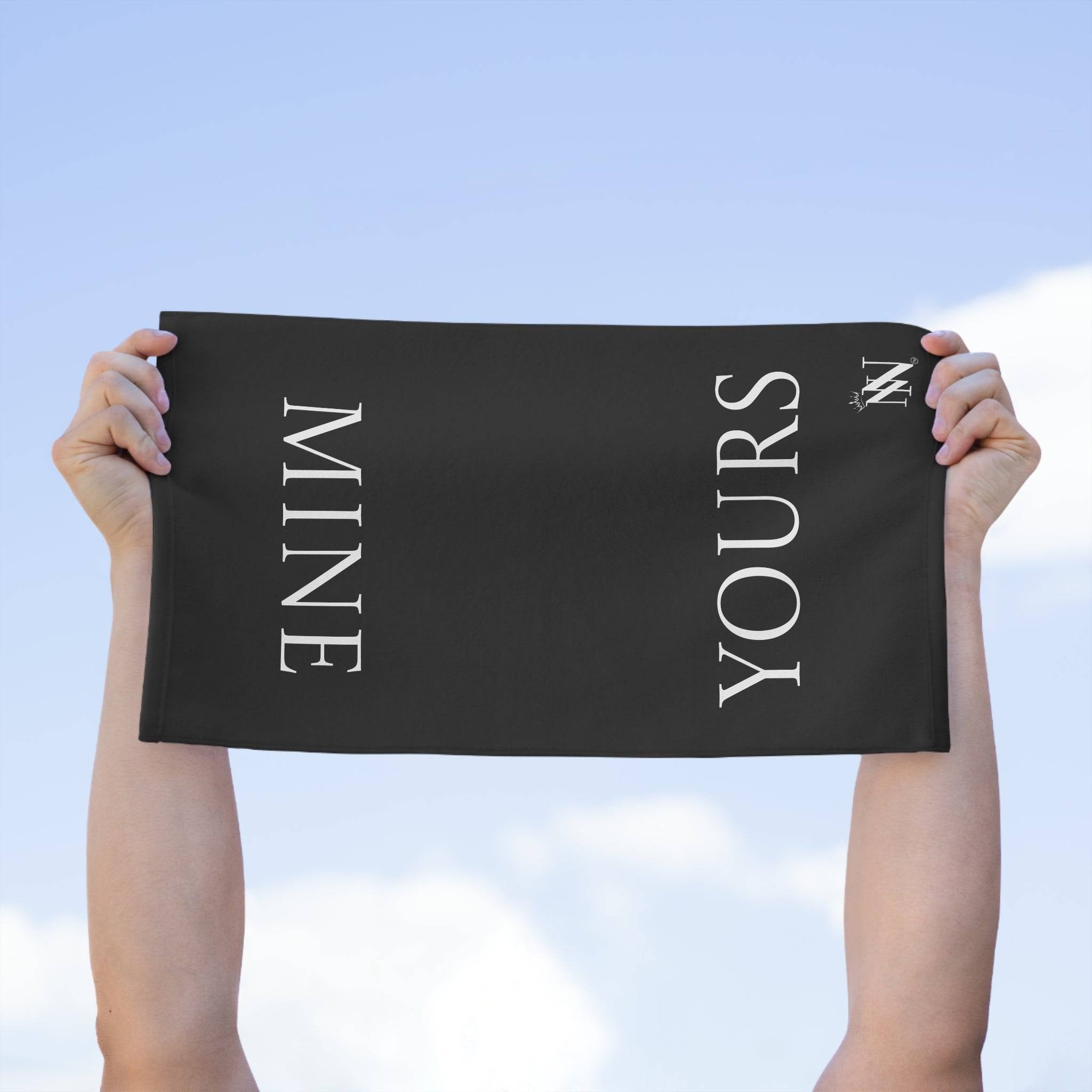 Yours Mine Shareable Black Mix & Match Soft Sex Towels | Flirty Lovers’ Gifts
