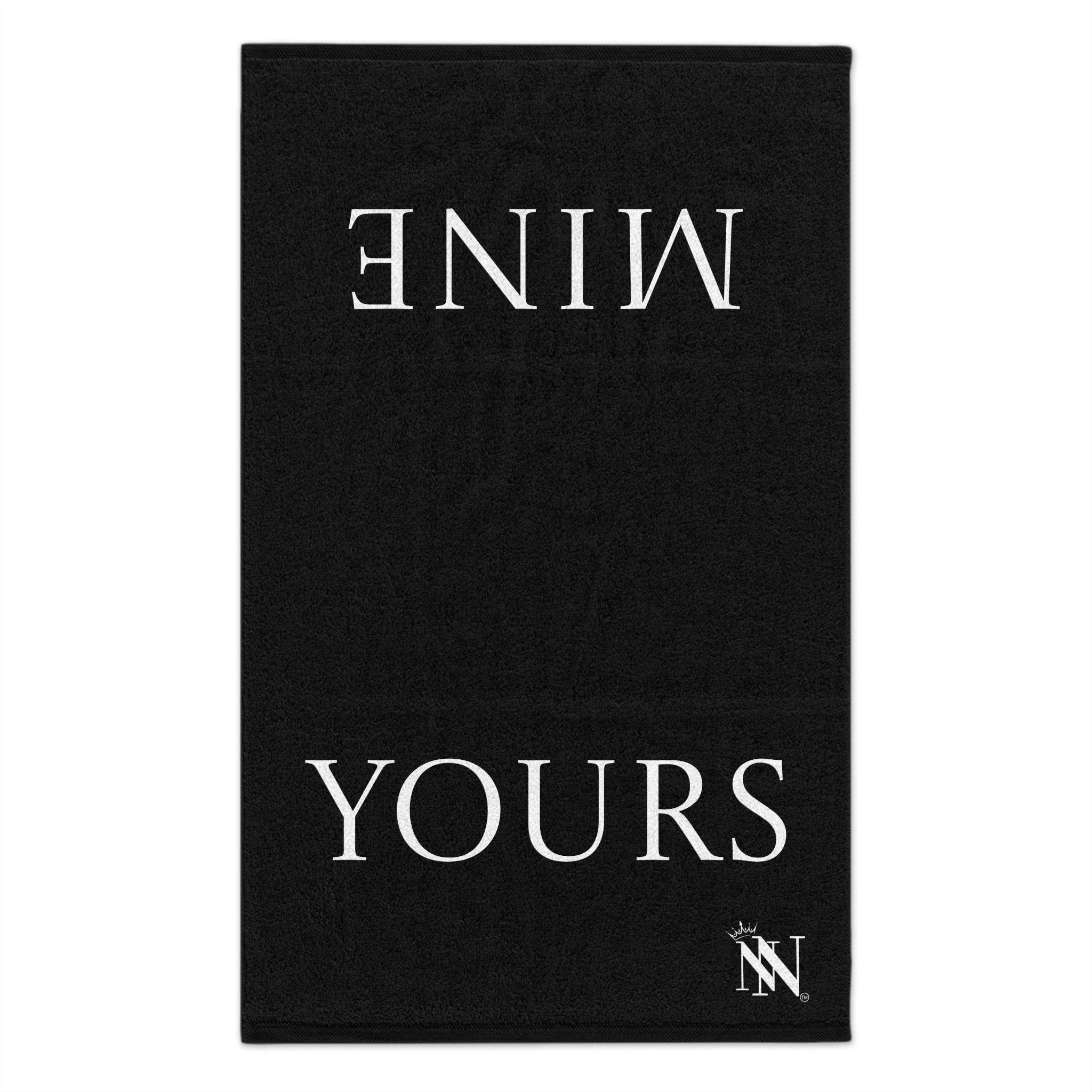 Yours Mine Shareable Black Mix & Match Soft Sex Towels | Flirty Lovers’ Gifts
