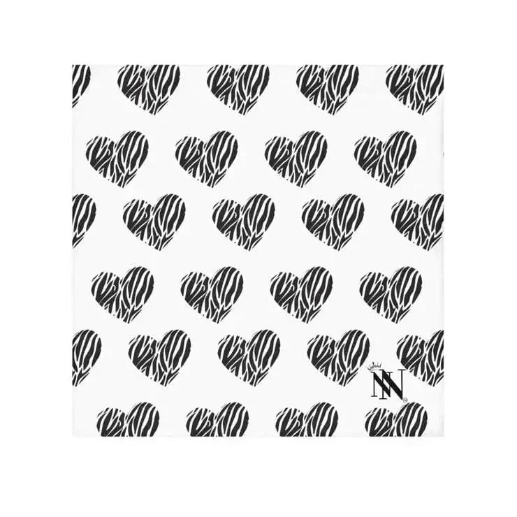 Zebra Heart Pattern | Mix & Match Lils’ Fun-Flirty Lovers’ Towels