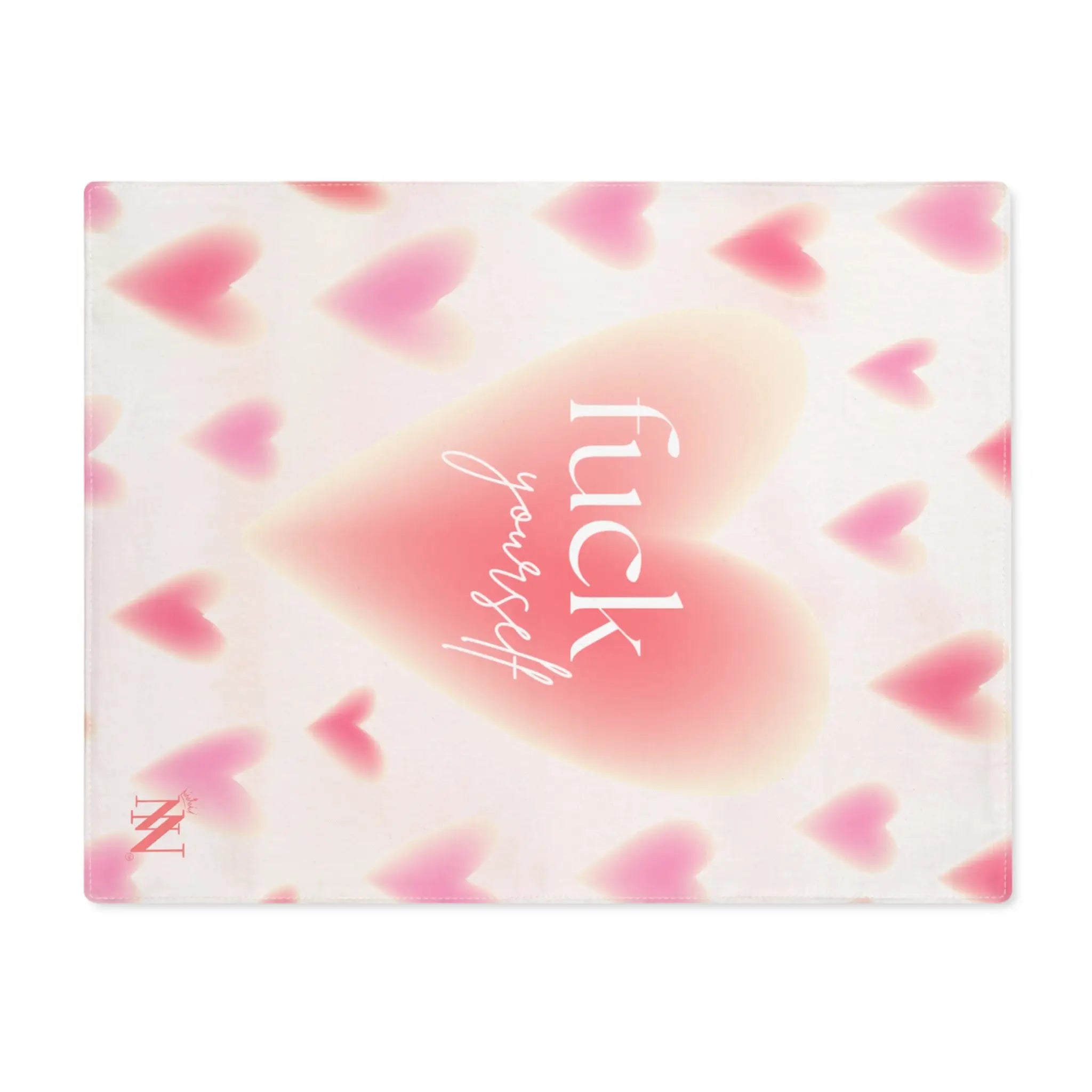 Fuck Yourself Heart Pattern Adult Sex Toys Storage Mat