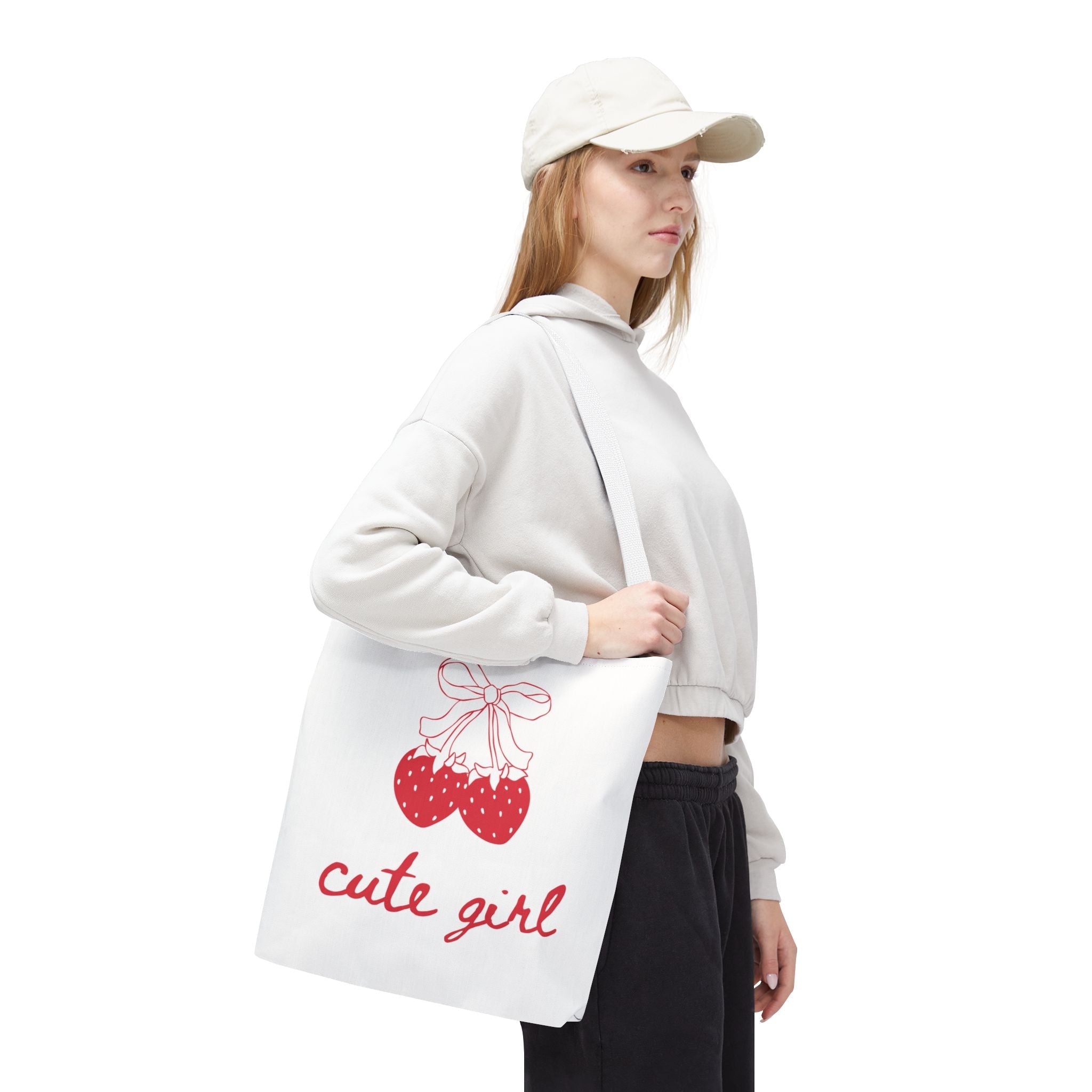 Cute Girl Strawberries | Mix & Match Fun-Flirty Lovers’ Totes