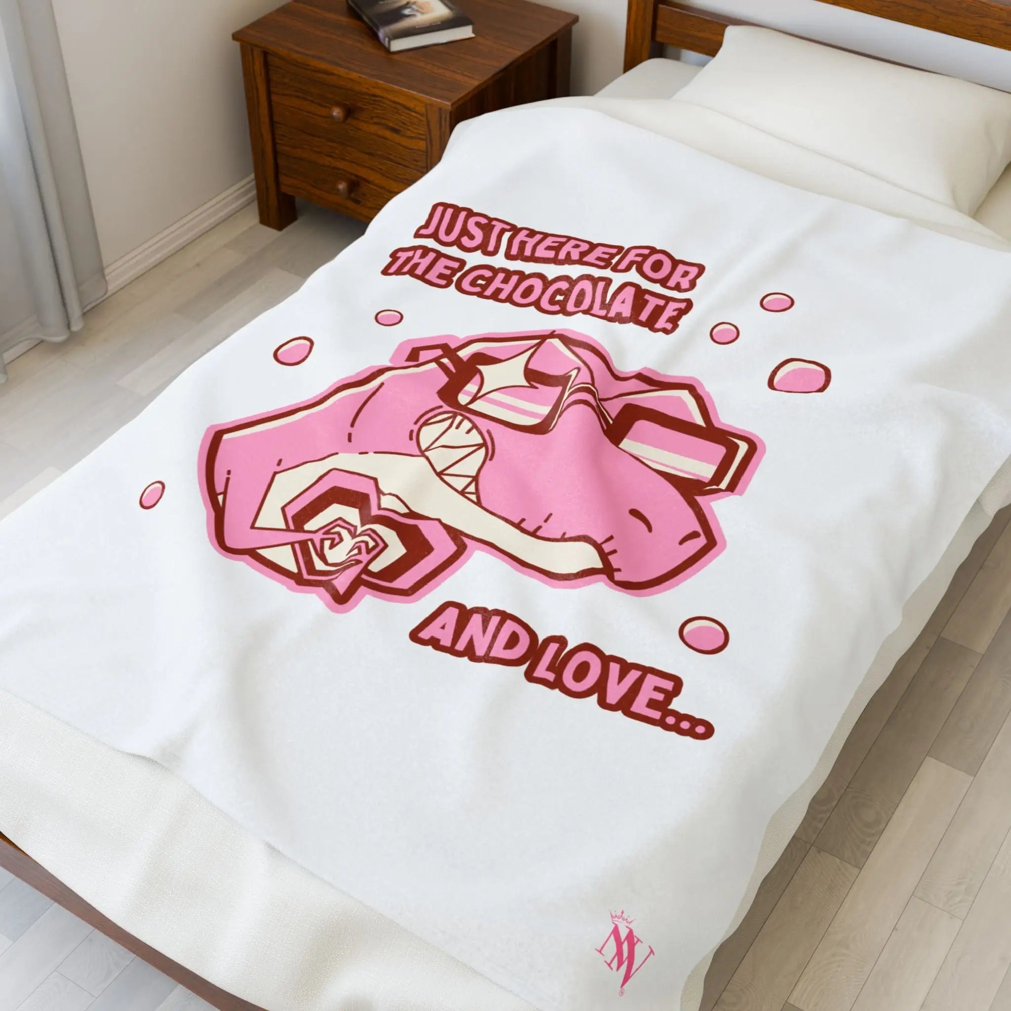 Just Here for the Chocolate | Mix & Match Soft Fun-Flirty Lovers’ Blankets