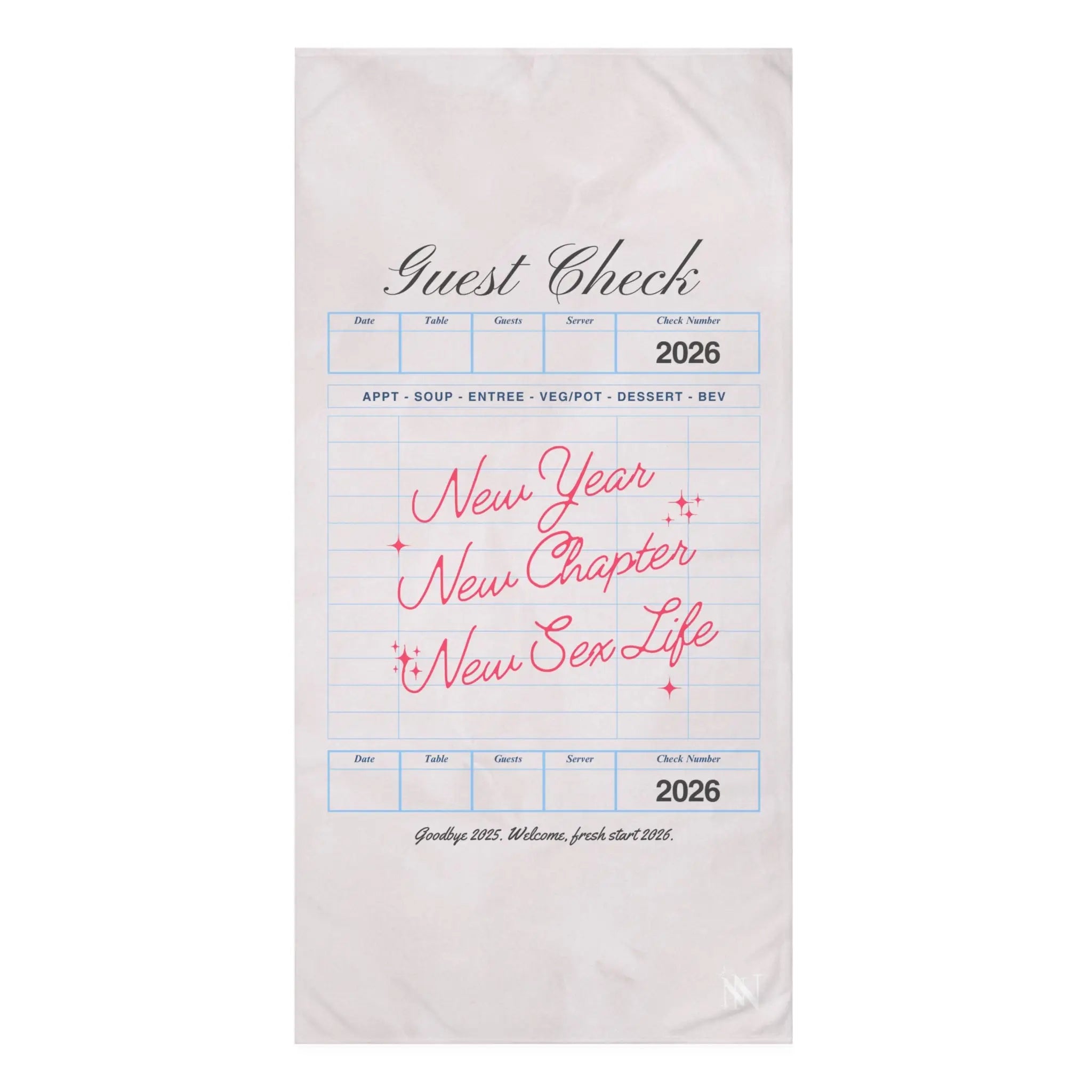 New Year New Sex Life Guest Check | Mix & Match XL Fun-Flirty Lovers’ Towels