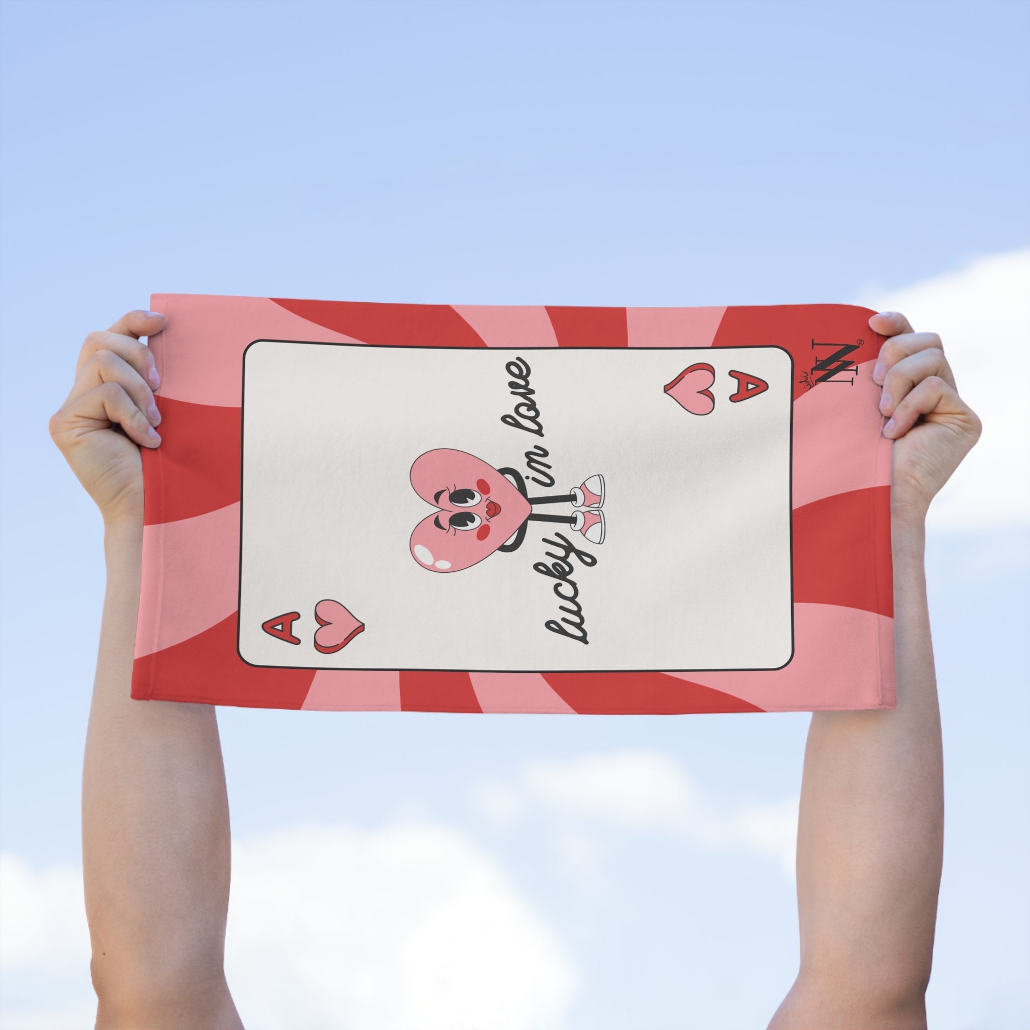 Lucky in Love Card | Mix & Match Soft Fun-Flirty Lovers’ Towels