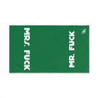 Mr. Mrs. Fuck Shareable Sides Green | Mix & Match Classic Fun-Flirty Lovers’ Towels