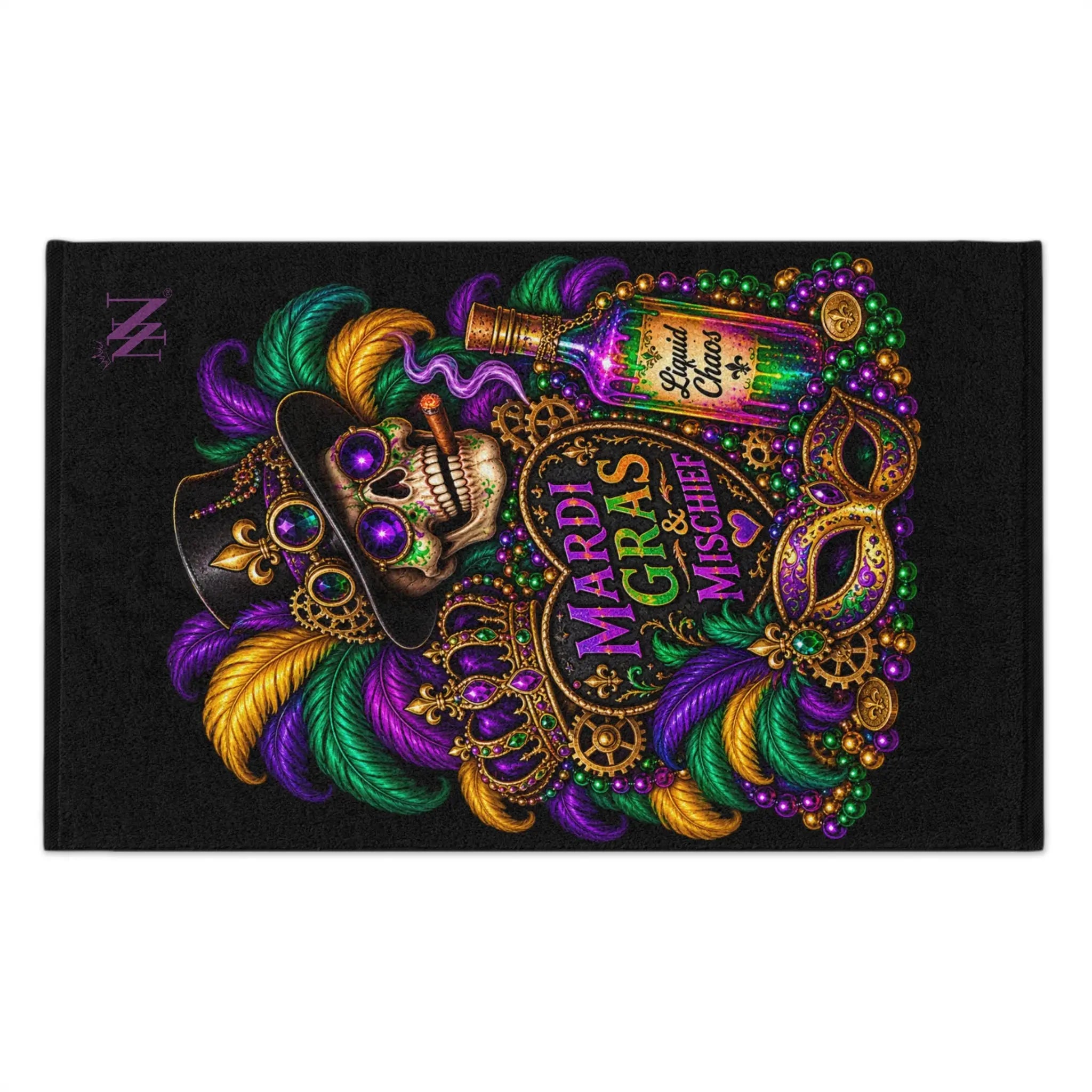 Mardi Gras & Mischief Skull Sex Towel